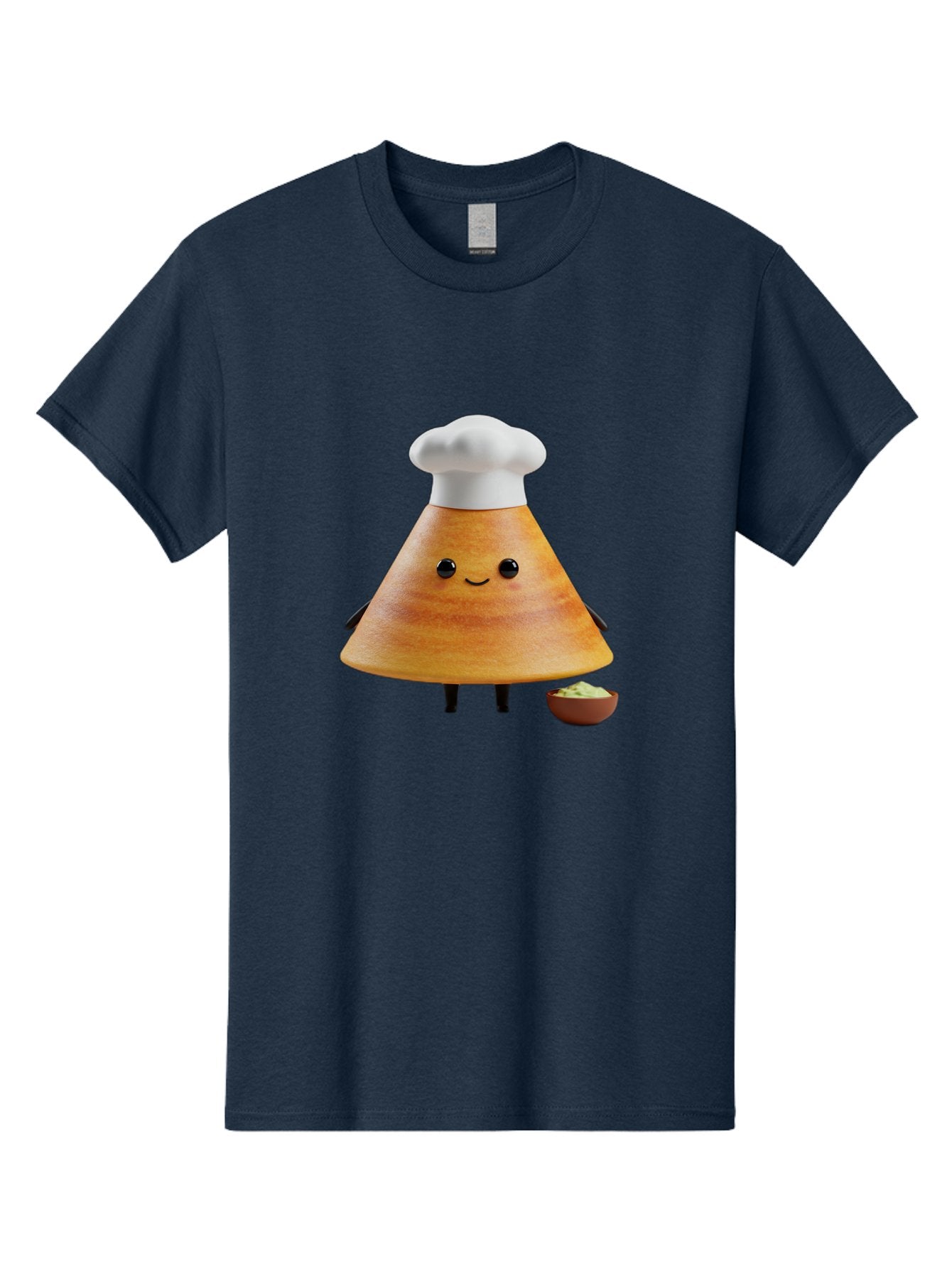 Chef-Cone Men'S Graphic Tee, 100% Cotton, Comfortable Casual Summer Wear, Machine Washable, Cartoon Character, Chef Hat, Cooking, Food, Sauce, Condiment, Kitchen, Culinary, Recipe, Cartoon Mascot, Anthropomorphic, 3D Illustration Baa288 11