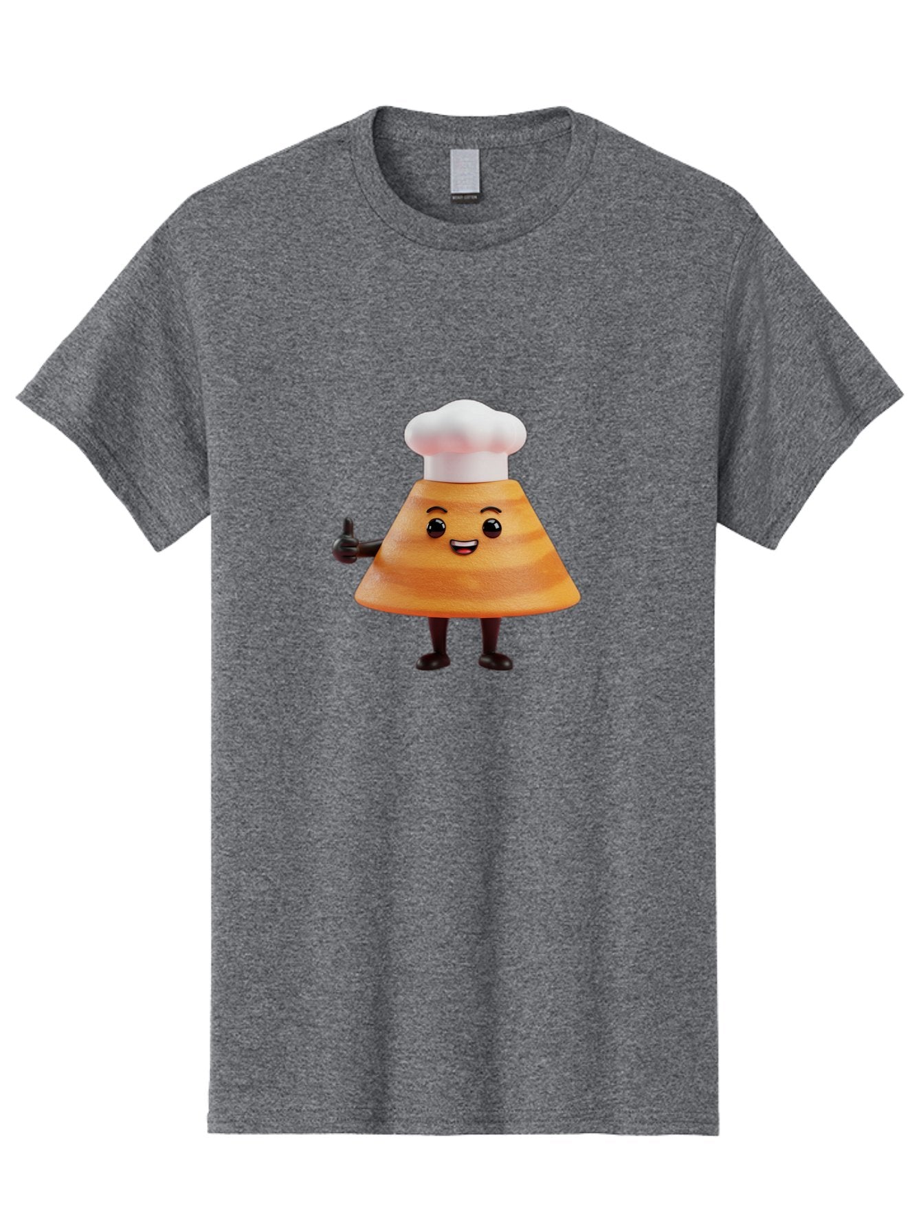 Chef-Hat-Mushroom-Character Men'S Graphic Tee, 100% Cotton, Comfortable Casual Summer Wear, Machine Washable, Cartoon Mushroom, Chef Hat, Thumbs Up, Happy Face, Cooking, Culinary, Chef Character, Mushroom Mascot, Kitchen, Funny, Adorable, Baa289 3