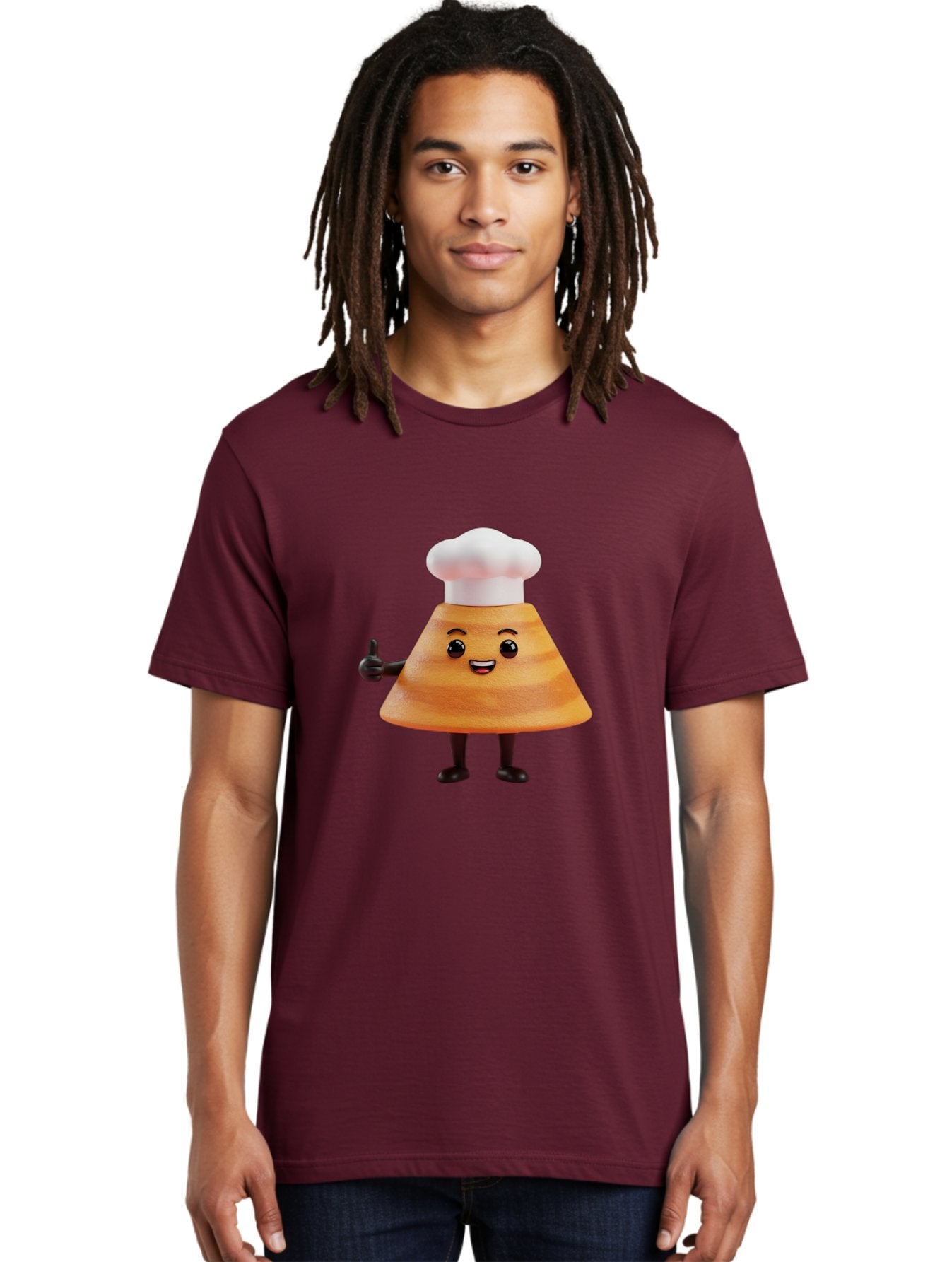 Chef-Hat-Mushroom-Character Men'S Graphic Tee, 100% Cotton, Comfortable Casual Summer Wear, Machine Washable, Cartoon Mushroom, Chef Hat, Thumbs Up, Happy Face, Cooking, Culinary, Chef Character, Mushroom Mascot, Kitchen, Funny, Adorable, Baa289 27