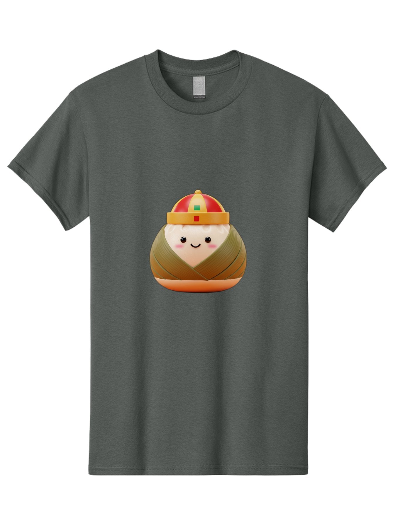 Chinese-Dumpling Men'S Graphic Tee, 100% Cotton, Comfortable Casual Summer Wear, Machine Washable, Kawaii Sushi, Cartoon Food, Adorable Mascot, Japanese Cuisine, Smiling Face, Cute Character, Digital Illustration, Kawaii Culture, Manga Style, Baa293 11