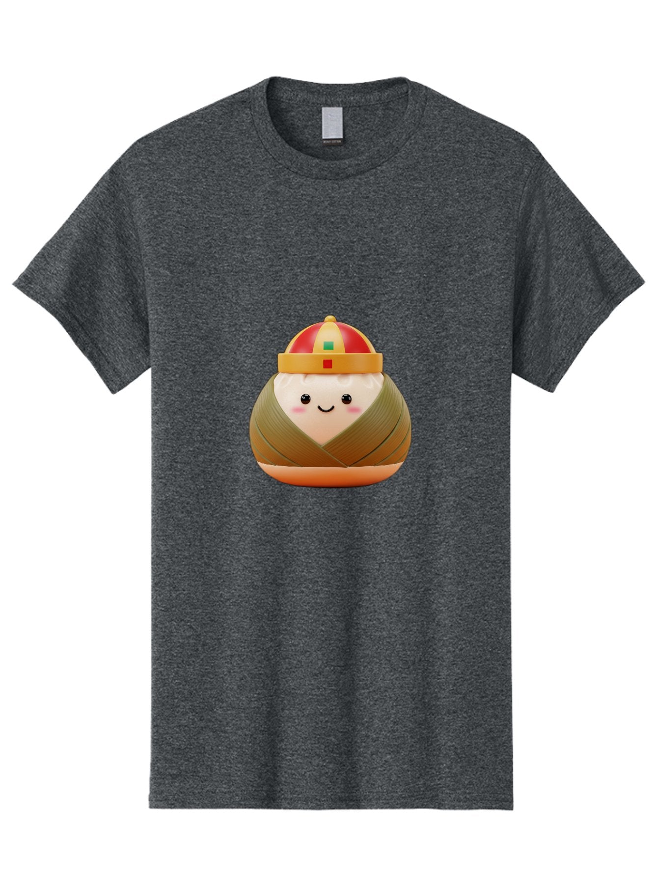 Chinese-Dumpling Men'S Graphic Tee, 100% Cotton, Comfortable Casual Summer Wear, Machine Washable, Kawaii Sushi, Cartoon Food, Adorable Mascot, Japanese Cuisine, Smiling Face, Cute Character, Digital Illustration, Kawaii Culture, Manga Style, Baa293 5