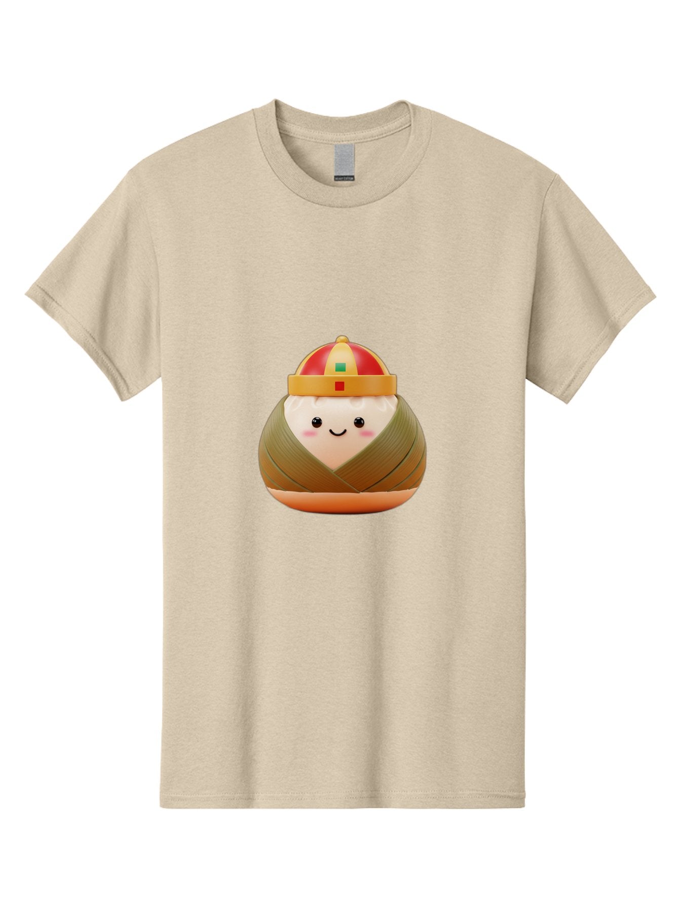 Chinese-Dumpling Men'S Graphic Tee, 100% Cotton, Comfortable Casual Summer Wear, Machine Washable, Kawaii Sushi, Cartoon Food, Adorable Mascot, Japanese Cuisine, Smiling Face, Cute Character, Digital Illustration, Kawaii Culture, Manga Style, Baa293 4