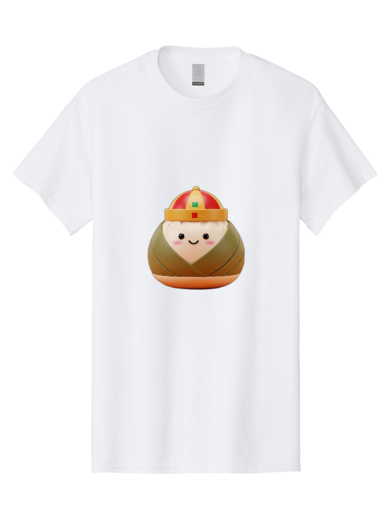 Chinese-Dumpling Men'S Graphic Tee, 100% Cotton, Comfortable Casual Summer Wear, Machine Washable, Kawaii Sushi, Cartoon Food, Adorable Mascot, Japanese Cuisine, Smiling Face, Cute Character, Digital Illustration, Kawaii Culture, Manga Style, Baa293 15