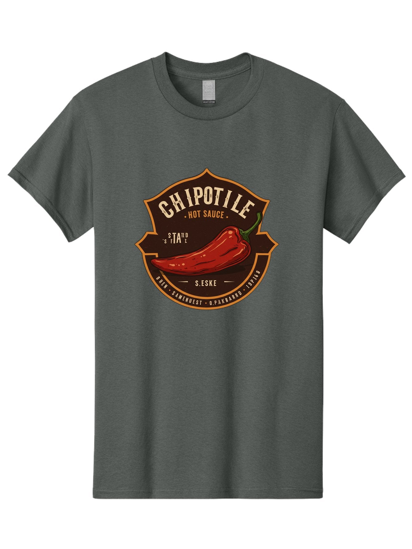 Chipotle-Hot-Sauce Men'S Graphic Tee, 100% Cotton, Comfortable Casual Summer Wear, Machine Washable, Chipotle Pepper, Hot Sauce, Spicy Food, Red Pepper, Condiment, Gourmet Sauce, Savory Flavor, Smoky Heat, Fiery Taste, Spicy Condiment Baa297 14