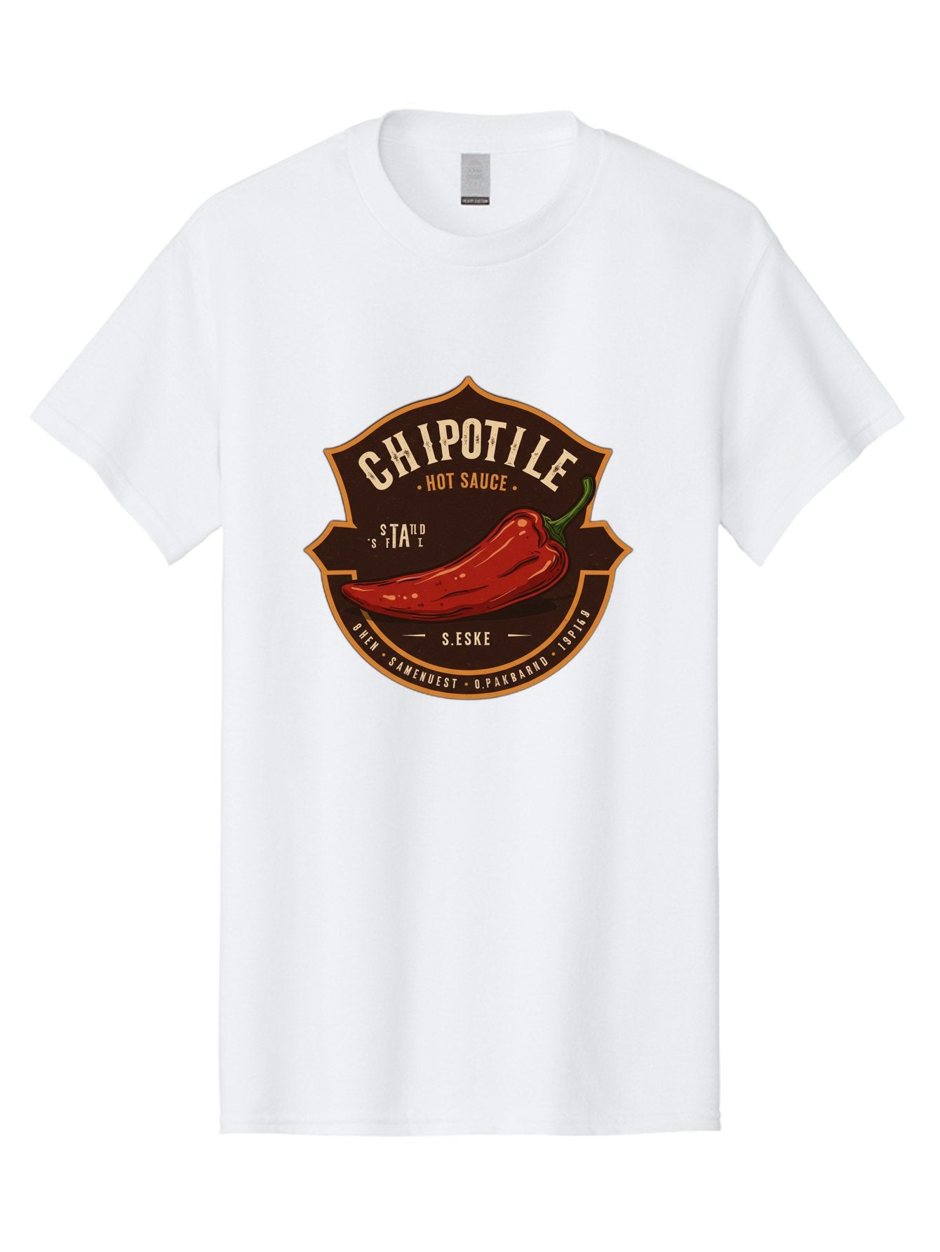 Chipotle-Hot-Sauce Men'S Graphic Tee, 100% Cotton, Comfortable Casual Summer Wear, Machine Washable, Chipotle Pepper, Hot Sauce, Spicy Food, Red Pepper, Condiment, Gourmet Sauce, Savory Flavor, Smoky Heat, Fiery Taste, Spicy Condiment Baa297 12