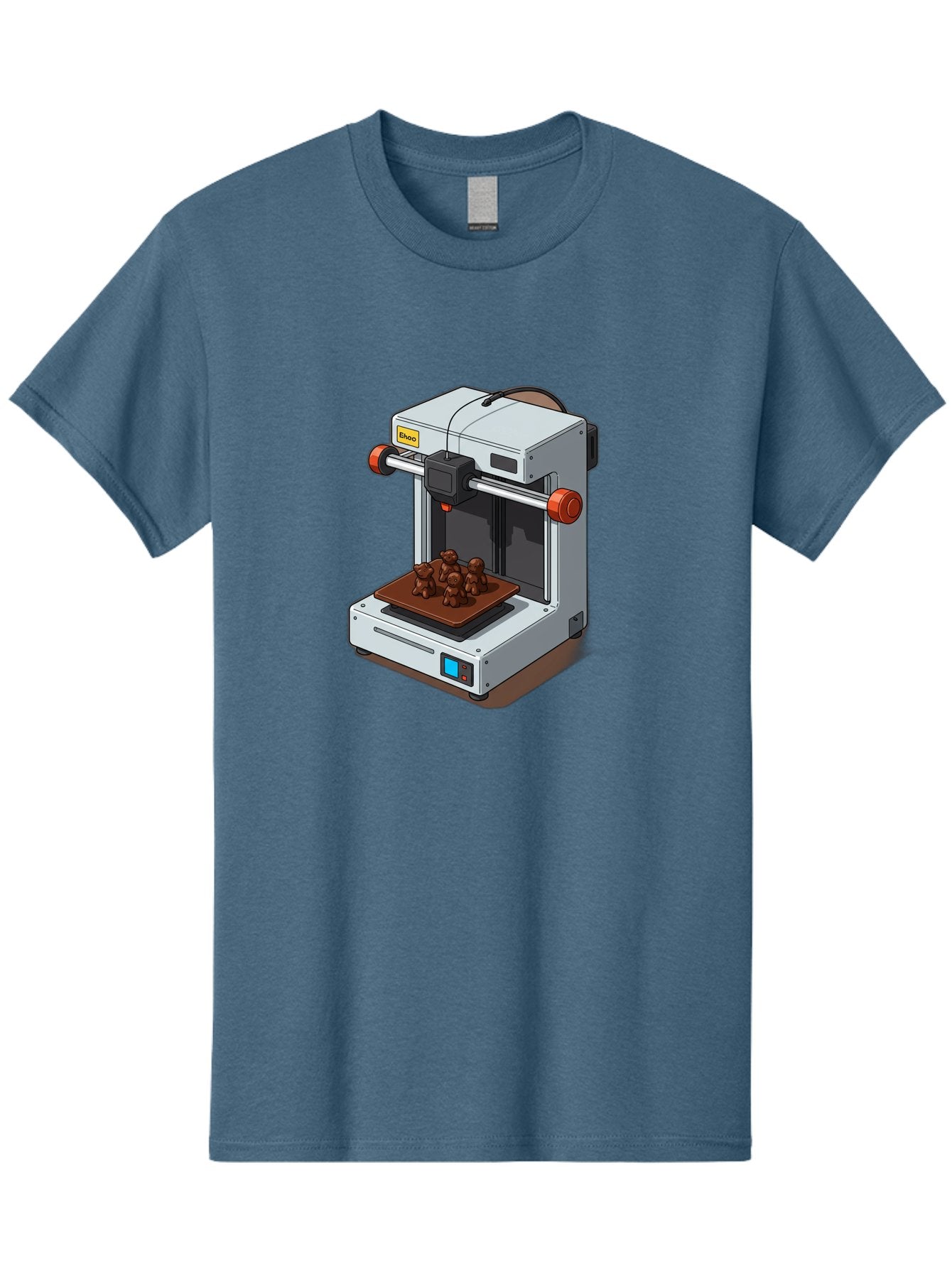 Choco-3D-Printer Men'S Graphic Tee, 100% Cotton, Comfortable Casual Summer Wear, Machine Washable, 3D Printing Technology, Additive Manufacturing, Chocolate Printing, 3D Chocolate Printer, Makergear, Digital Fabrication, Prototype Development, Baa298 10