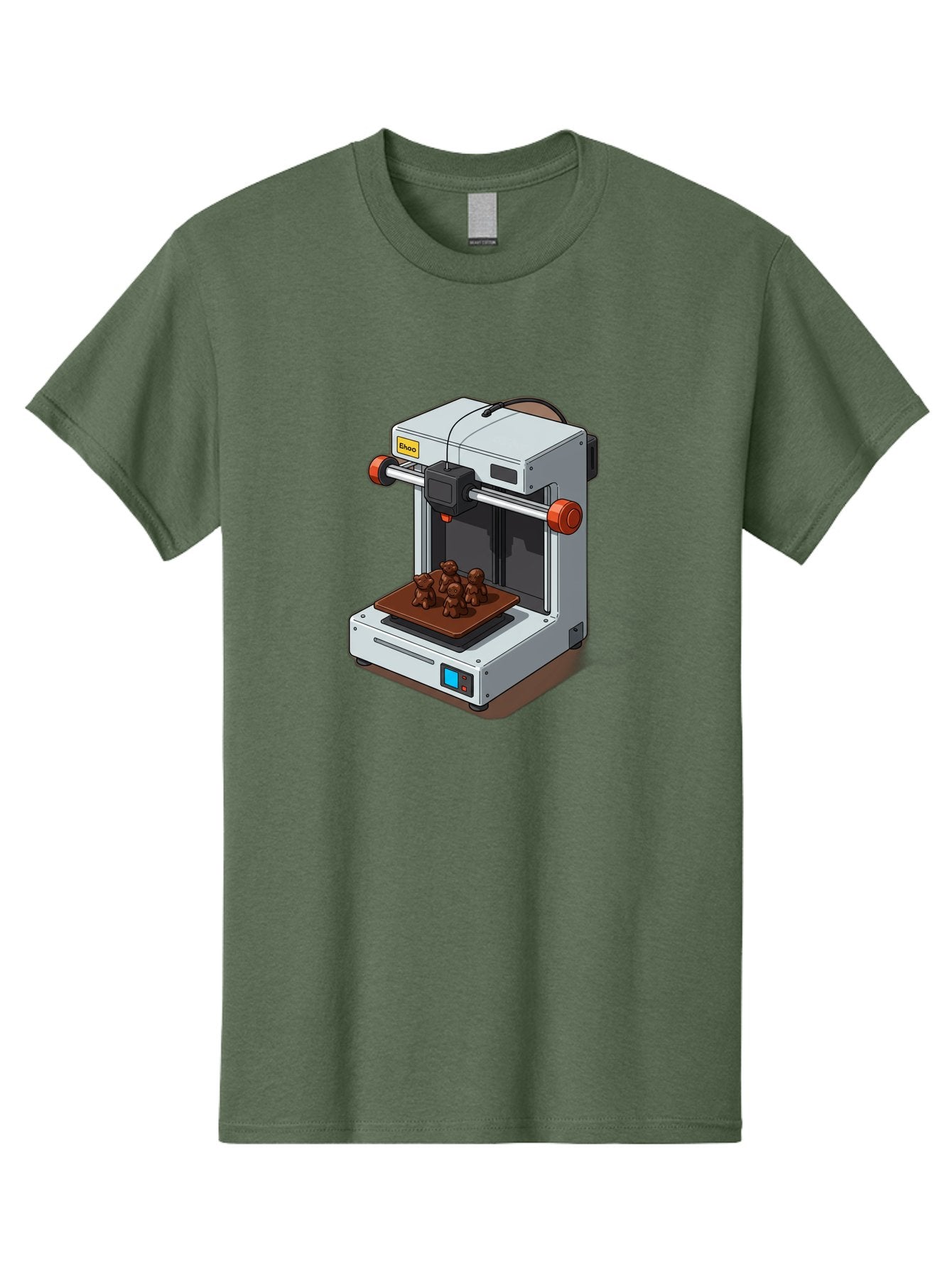 Choco-3D-Printer Men'S Graphic Tee, 100% Cotton, Comfortable Casual Summer Wear, Machine Washable, 3D Printing Technology, Additive Manufacturing, Chocolate Printing, 3D Chocolate Printer, Makergear, Digital Fabrication, Prototype Development, Baa298 15