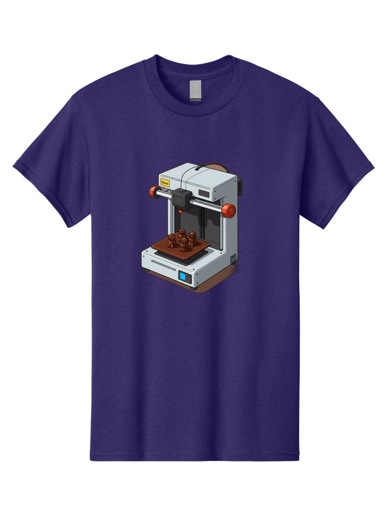 Choco-3D-Printer Men'S Graphic Tee, 100% Cotton, Comfortable Casual Summer Wear, Machine Washable, 3D Printing Technology, Additive Manufacturing, Chocolate Printing, 3D Chocolate Printer, Makergear, Digital Fabrication, Prototype Development, Baa298 13