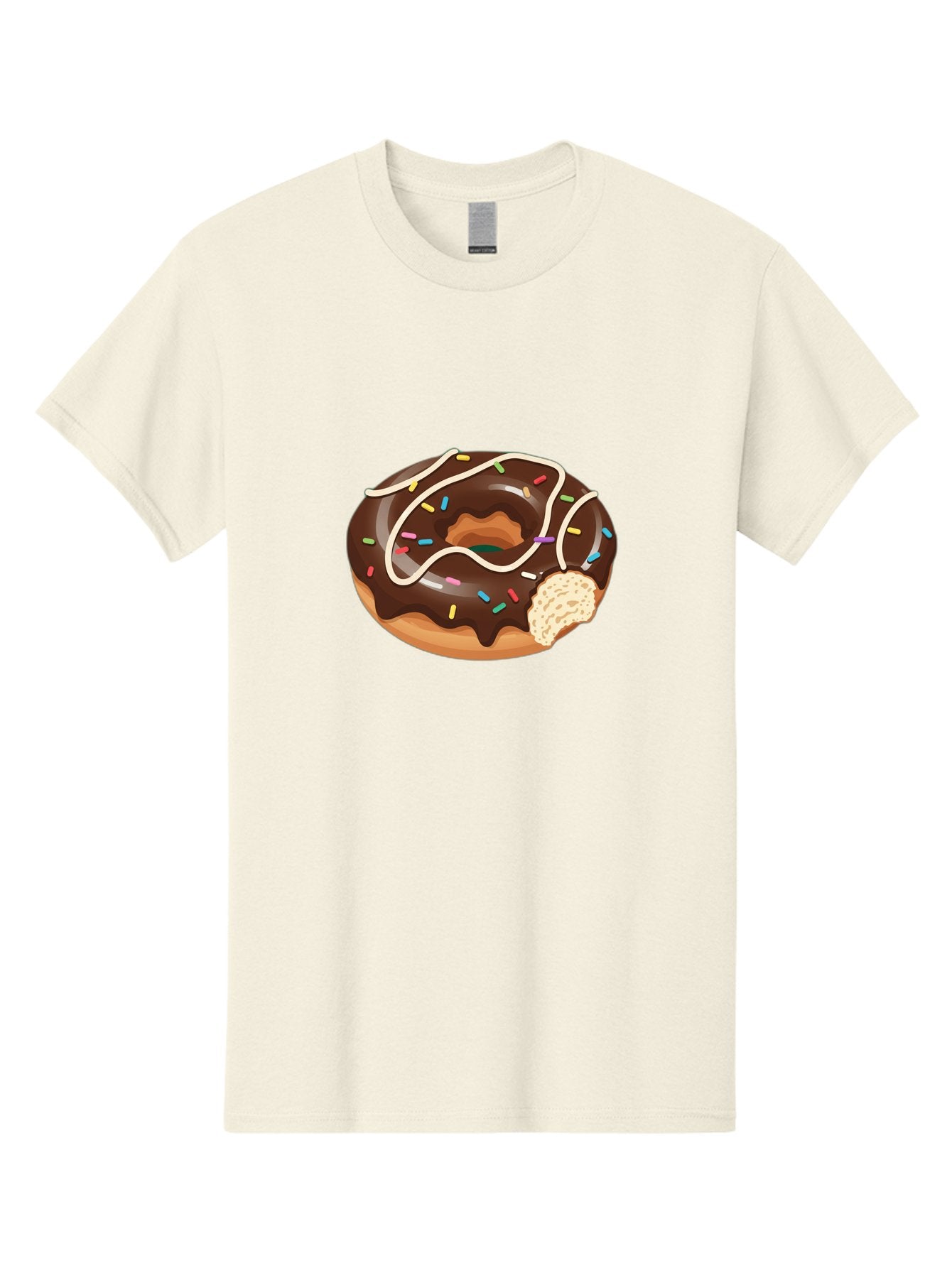 Chocolate-Donut-3 Men'S Graphic Tee, 100% Cotton, Comfortable Casual Summer Wear, Machine Washable, Chocolate Donut With Sprinkles, Sweet Treats, Donut Glaze, Colorful Sprinkles, White Icing, Tasty Desserts, Sweet Tooth, Delicious Donuts, Baa302 6