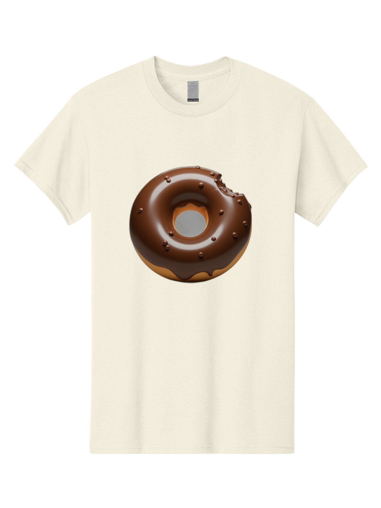 Chocolate-Donut-4 Men'S Graphic Tee, 100% Cotton, Comfortable Casual Summer Wear, Machine Washable, Chocolate Donut, Chocolate Frosting, Chocolate Sprinkles, Donut With Bite Taken, Sweet Treat, Dessert, Indulgent Snack, Tasty Pastry Baa303 7