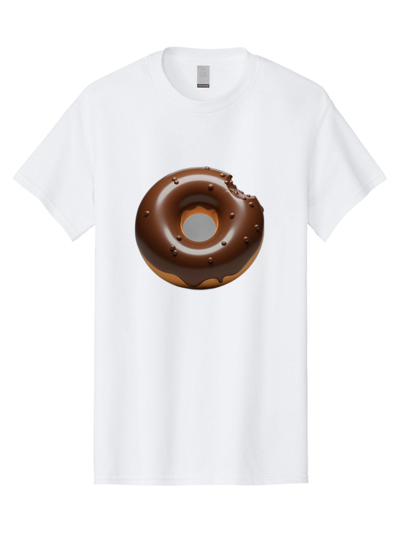 Chocolate-Donut-4 Men'S Graphic Tee, 100% Cotton, Comfortable Casual Summer Wear, Machine Washable, Chocolate Donut, Chocolate Frosting, Chocolate Sprinkles, Donut With Bite Taken, Sweet Treat, Dessert, Indulgent Snack, Tasty Pastry Baa303 12