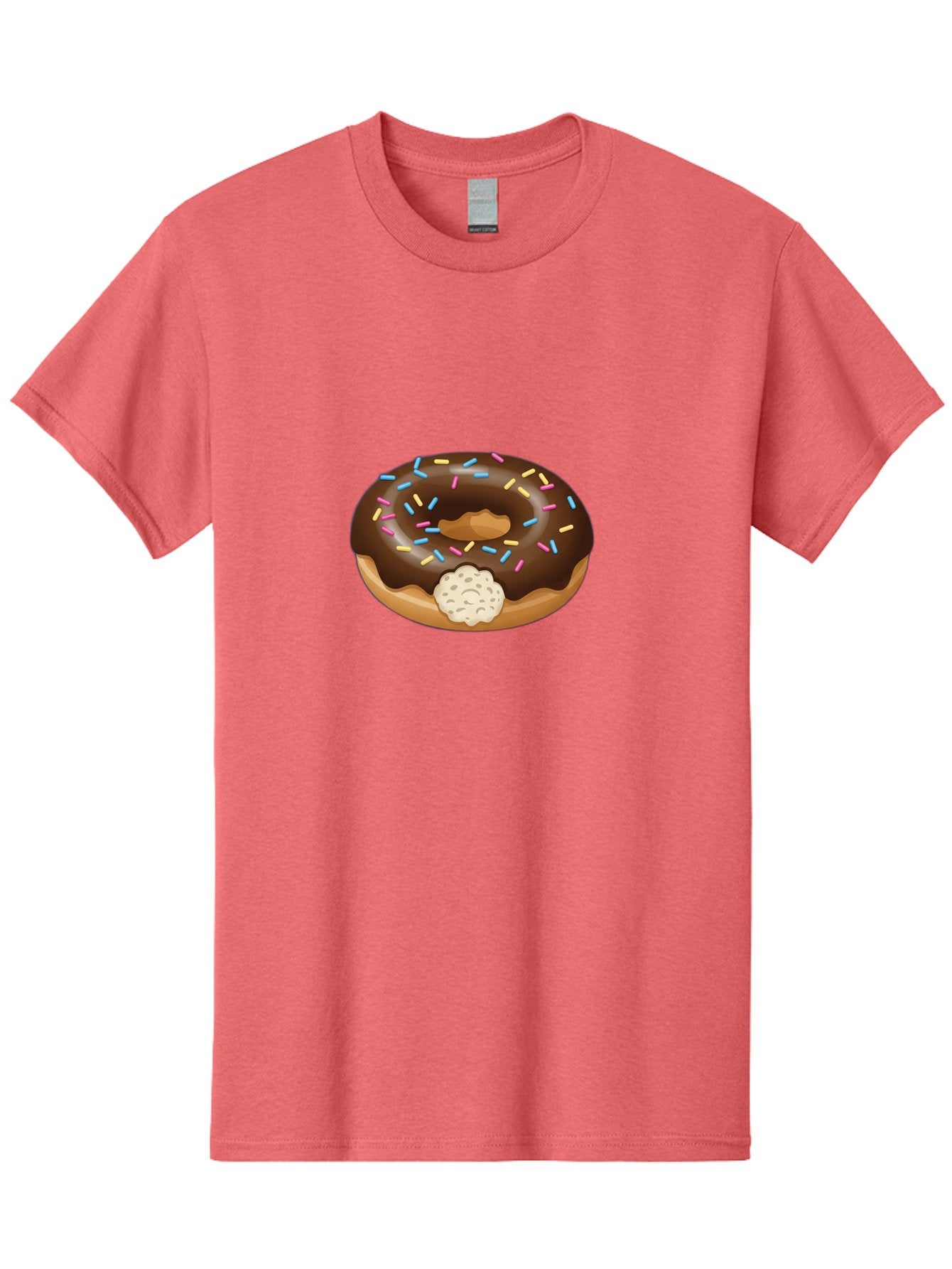 Chocolate-Donut-6 Men'S Graphic Tee, 100% Cotton, Comfortable Casual Summer Wear, Machine Washable, Chocolate Donut, Donut With Sprinkles, Sweet Treat, Baked Goods, Colorful Sprinkles, Chocolate Frosting, Donut With Filling Baa305 9