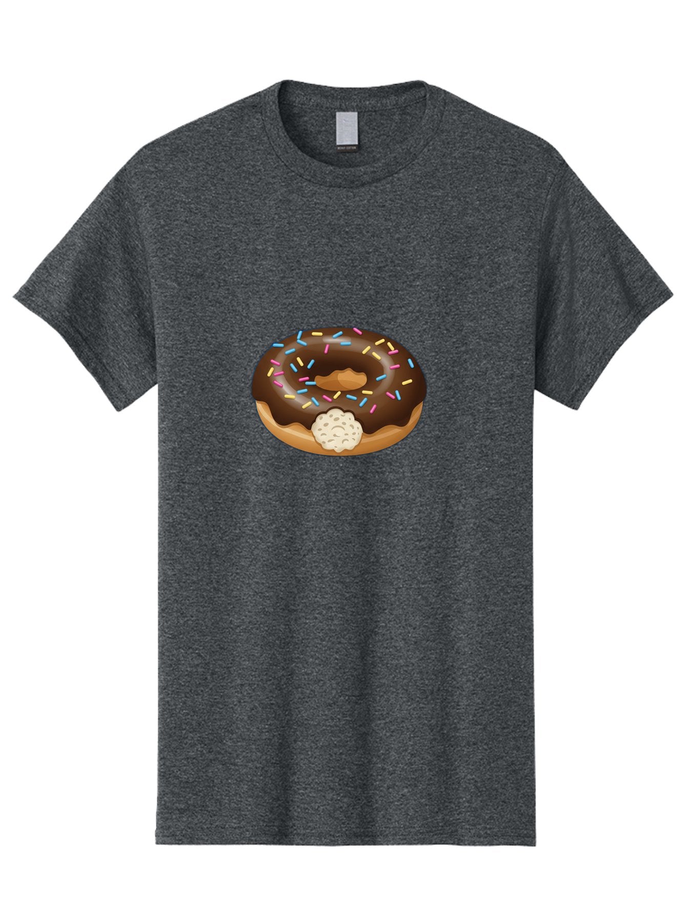 Chocolate-Donut-6 Men'S Graphic Tee, 100% Cotton, Comfortable Casual Summer Wear, Machine Washable, Chocolate Donut, Donut With Sprinkles, Sweet Treat, Baked Goods, Colorful Sprinkles, Chocolate Frosting, Donut With Filling Baa305 6