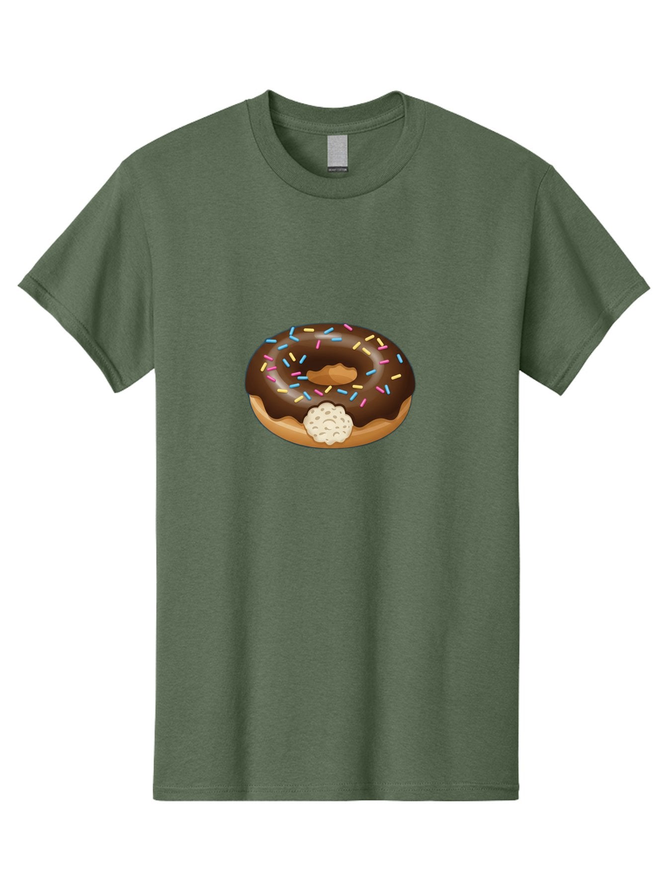 Chocolate-Donut-6 Men'S Graphic Tee, 100% Cotton, Comfortable Casual Summer Wear, Machine Washable, Chocolate Donut, Donut With Sprinkles, Sweet Treat, Baked Goods, Colorful Sprinkles, Chocolate Frosting, Donut With Filling Baa305 15