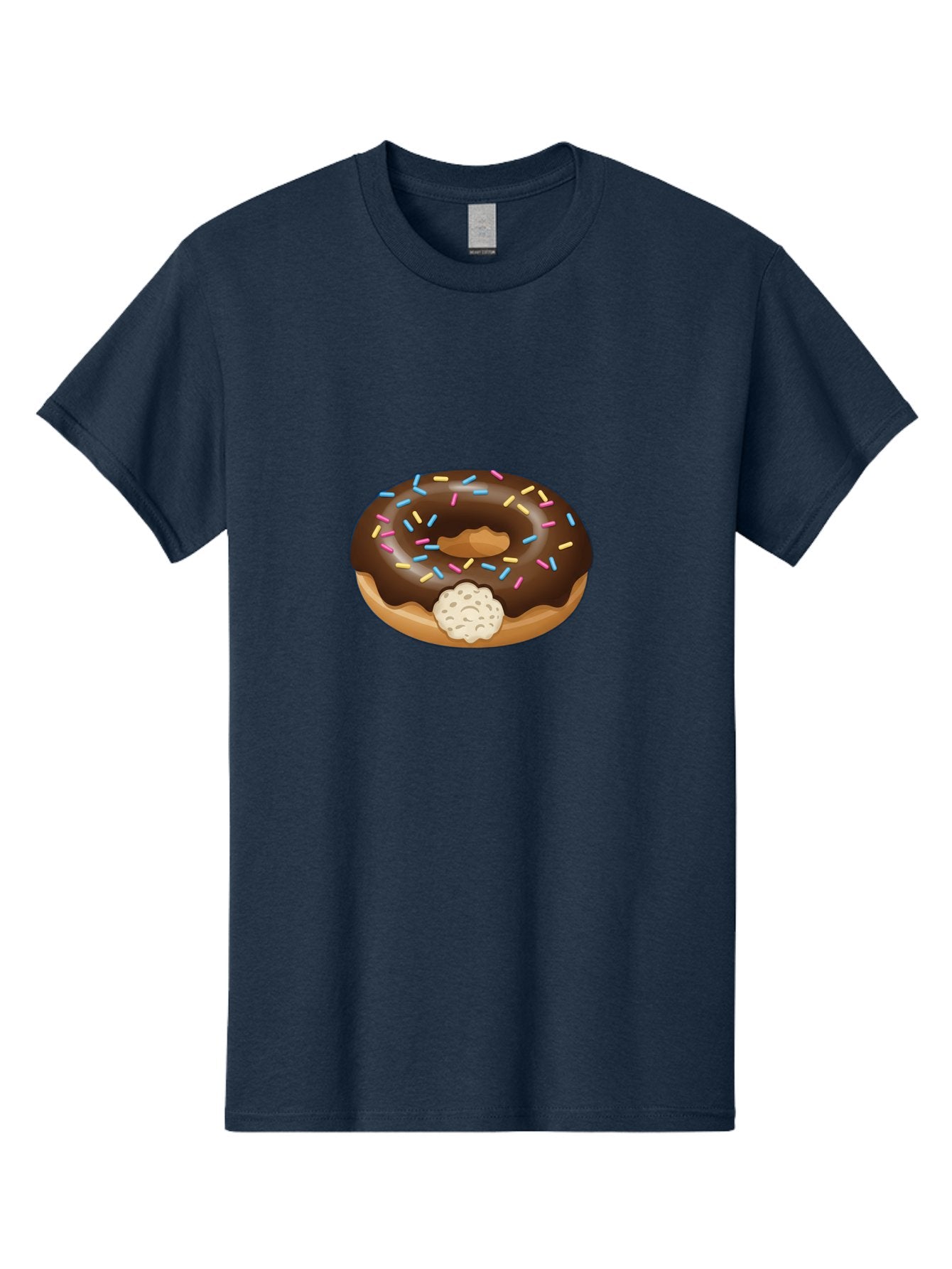Chocolate-Donut-6 Men'S Graphic Tee, 100% Cotton, Comfortable Casual Summer Wear, Machine Washable, Chocolate Donut, Donut With Sprinkles, Sweet Treat, Baked Goods, Colorful Sprinkles, Chocolate Frosting, Donut With Filling Baa305 8