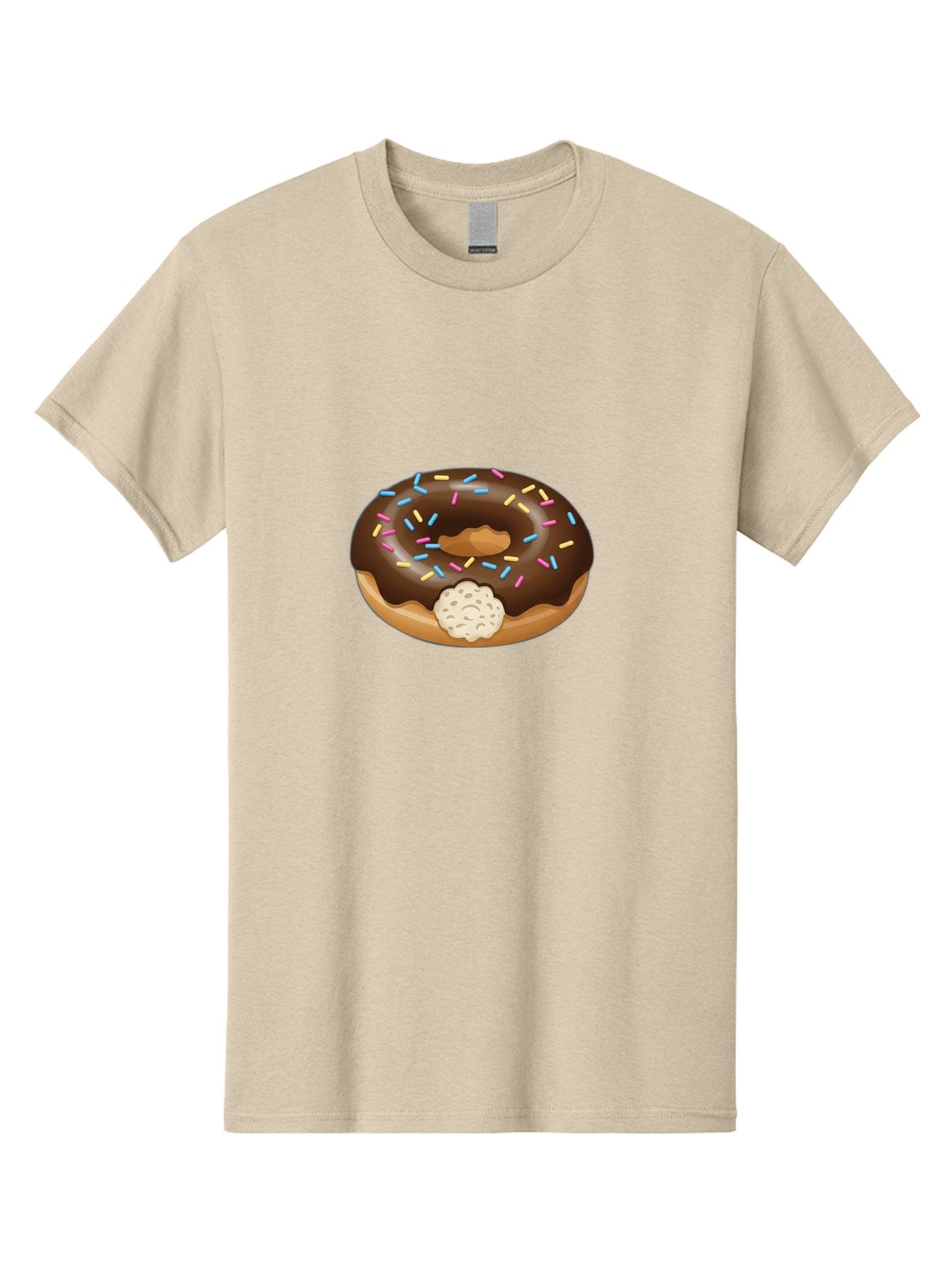Chocolate-Donut-6 Men'S Graphic Tee, 100% Cotton, Comfortable Casual Summer Wear, Machine Washable, Chocolate Donut, Donut With Sprinkles, Sweet Treat, Baked Goods, Colorful Sprinkles, Chocolate Frosting, Donut With Filling Baa305 11