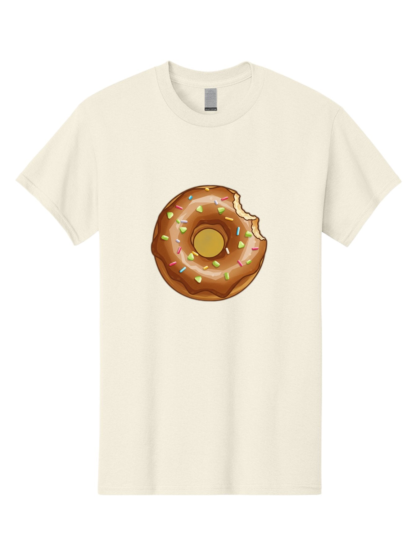 Chocolate-Donut-7 Men'S Graphic Tee, 100% Cotton, Comfortable Casual Summer Wear, Machine Washable, Chocolate Donut, Donut With Sprinkles, Bitten Donut, Glazed Donut, Colorful Sprinkles, Sweet Treats, Baked Goods, Donut Illustration, Baa306 8