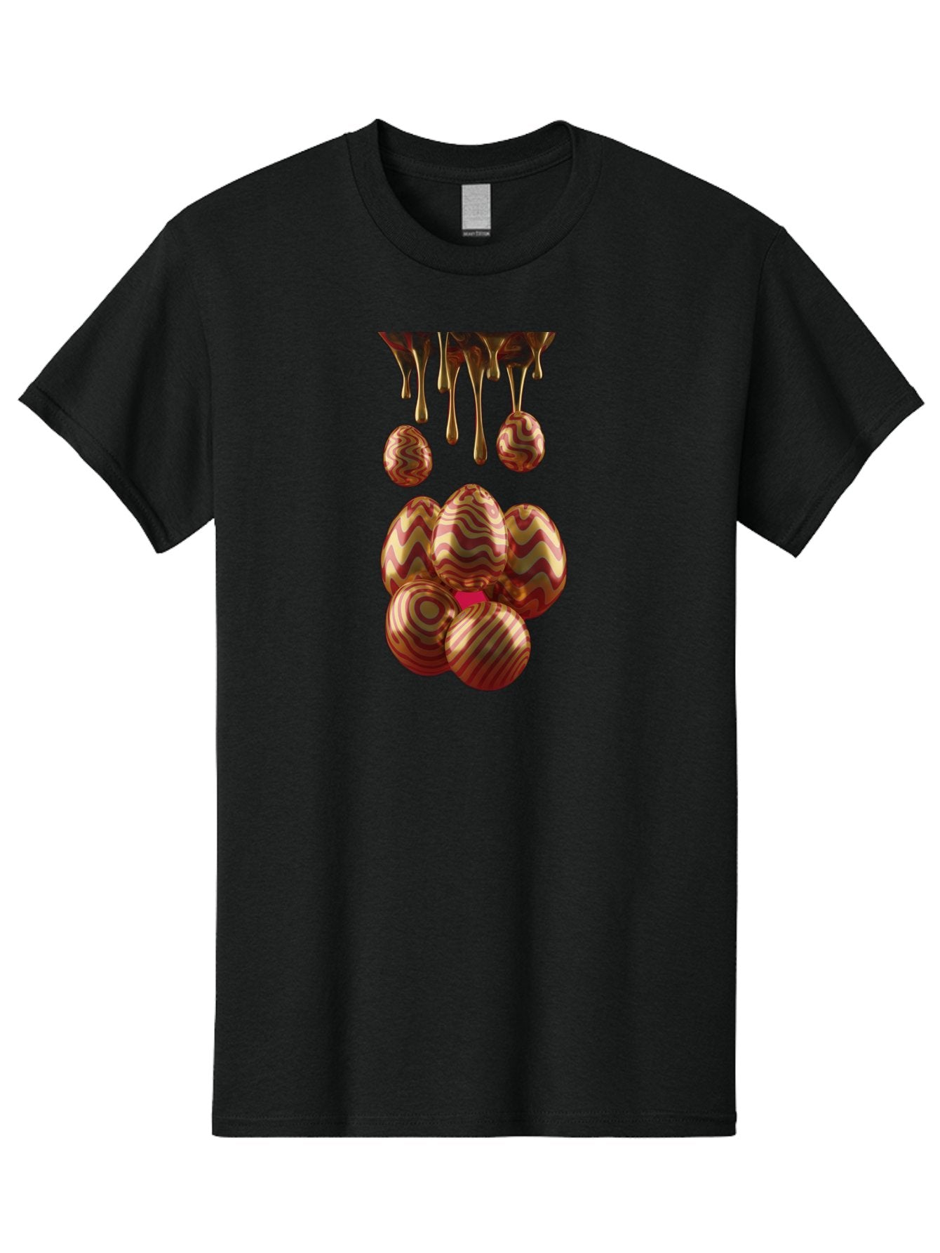Chocolate-Easter-Eggs Men'S Graphic Tee, 100% Cotton, Comfortable Casual Summer Wear, Machine Washable, Chocolate Covered Eggs, Patterned Eggs, Dripping Chocolate, Decadent Treats, Sweet Indulgence, Rich Desserts, Chocolate Lovers, Sweet Tooth Baa309 11