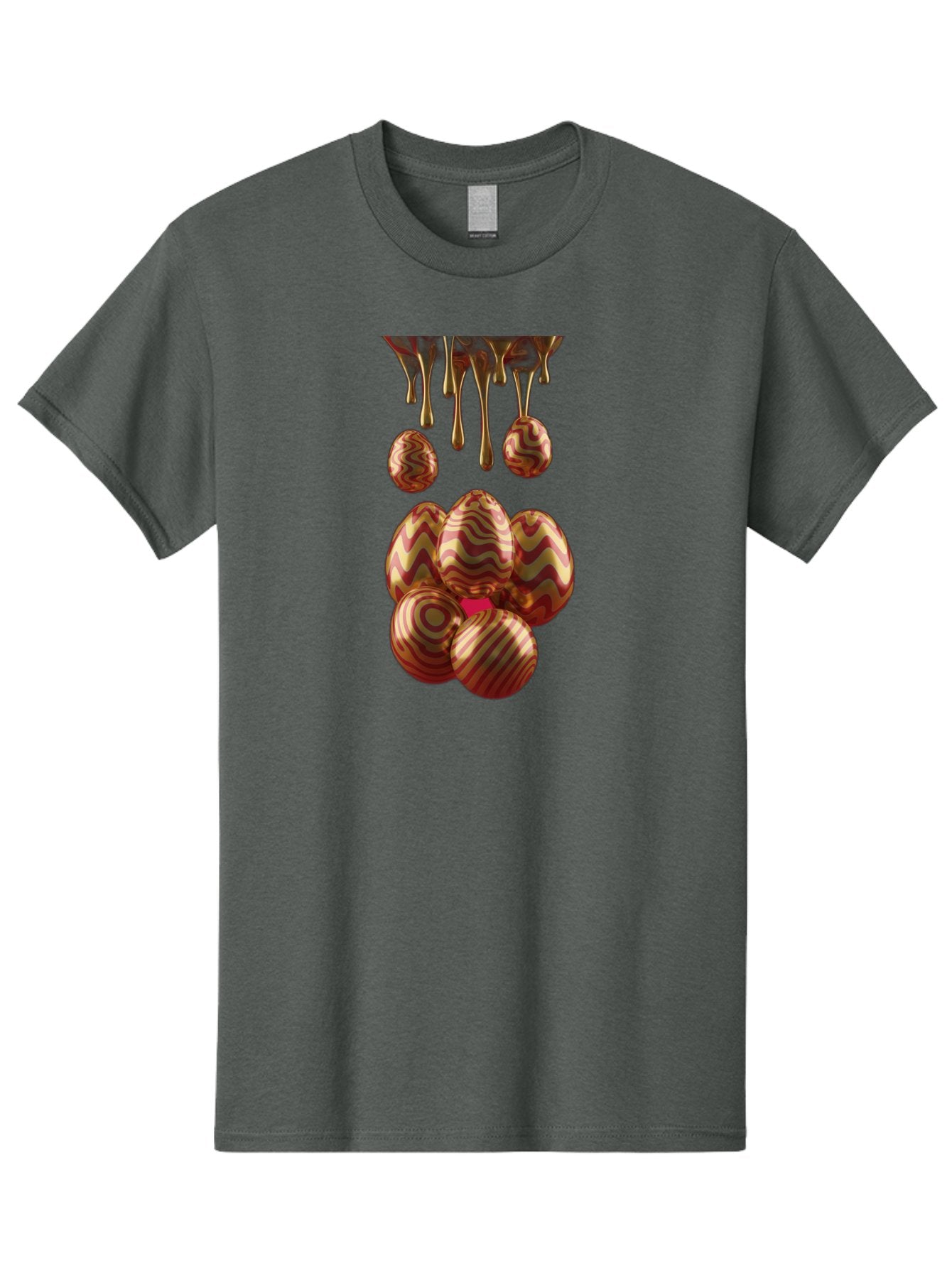 Chocolate-Easter-Eggs Men'S Graphic Tee, 100% Cotton, Comfortable Casual Summer Wear, Machine Washable, Chocolate Covered Eggs, Patterned Eggs, Dripping Chocolate, Decadent Treats, Sweet Indulgence, Rich Desserts, Chocolate Lovers, Sweet Tooth Baa309 7