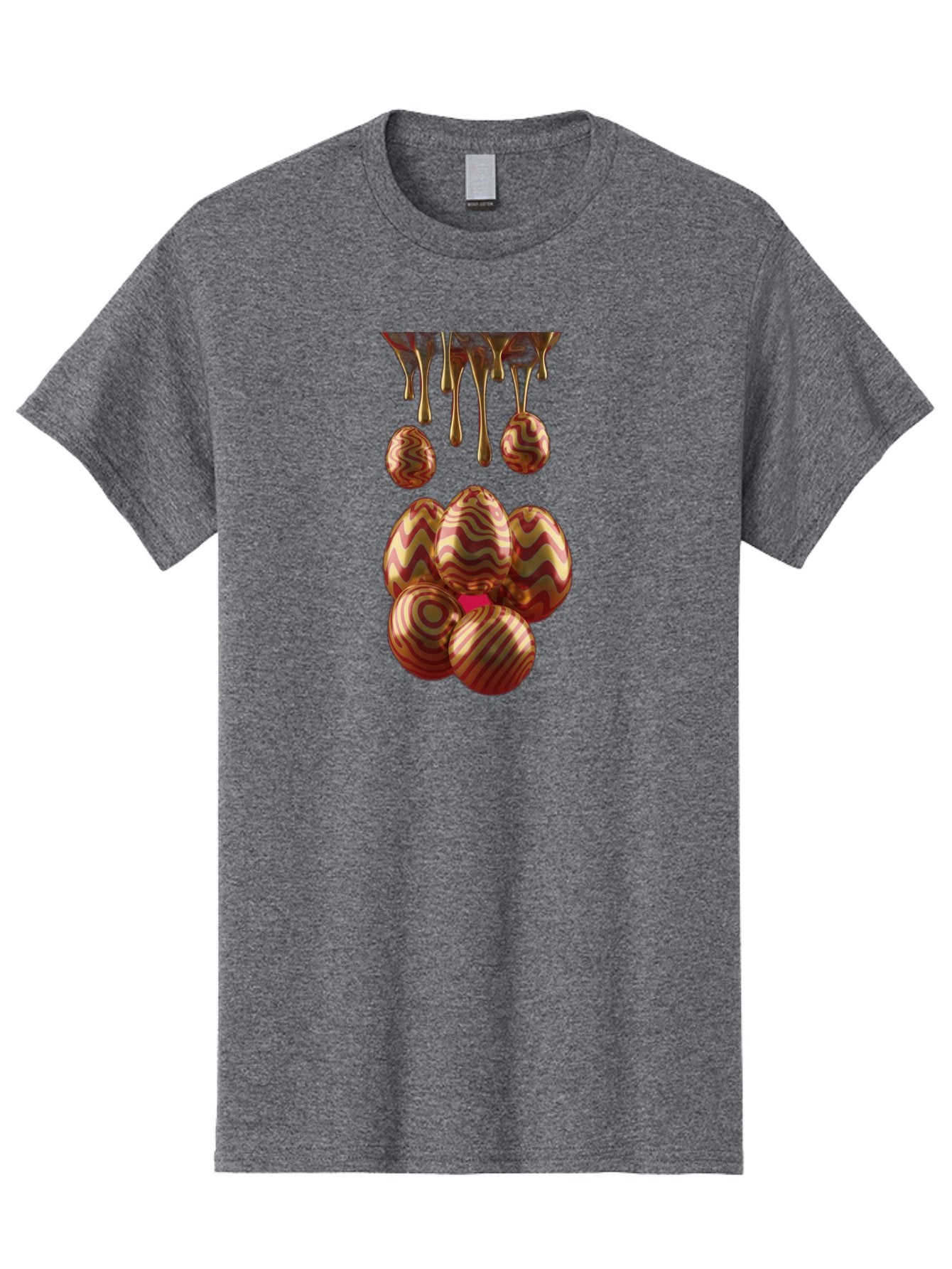 Chocolate-Easter-Eggs Men'S Graphic Tee, 100% Cotton, Comfortable Casual Summer Wear, Machine Washable, Chocolate Covered Eggs, Patterned Eggs, Dripping Chocolate, Decadent Treats, Sweet Indulgence, Rich Desserts, Chocolate Lovers, Sweet Tooth Baa309 12