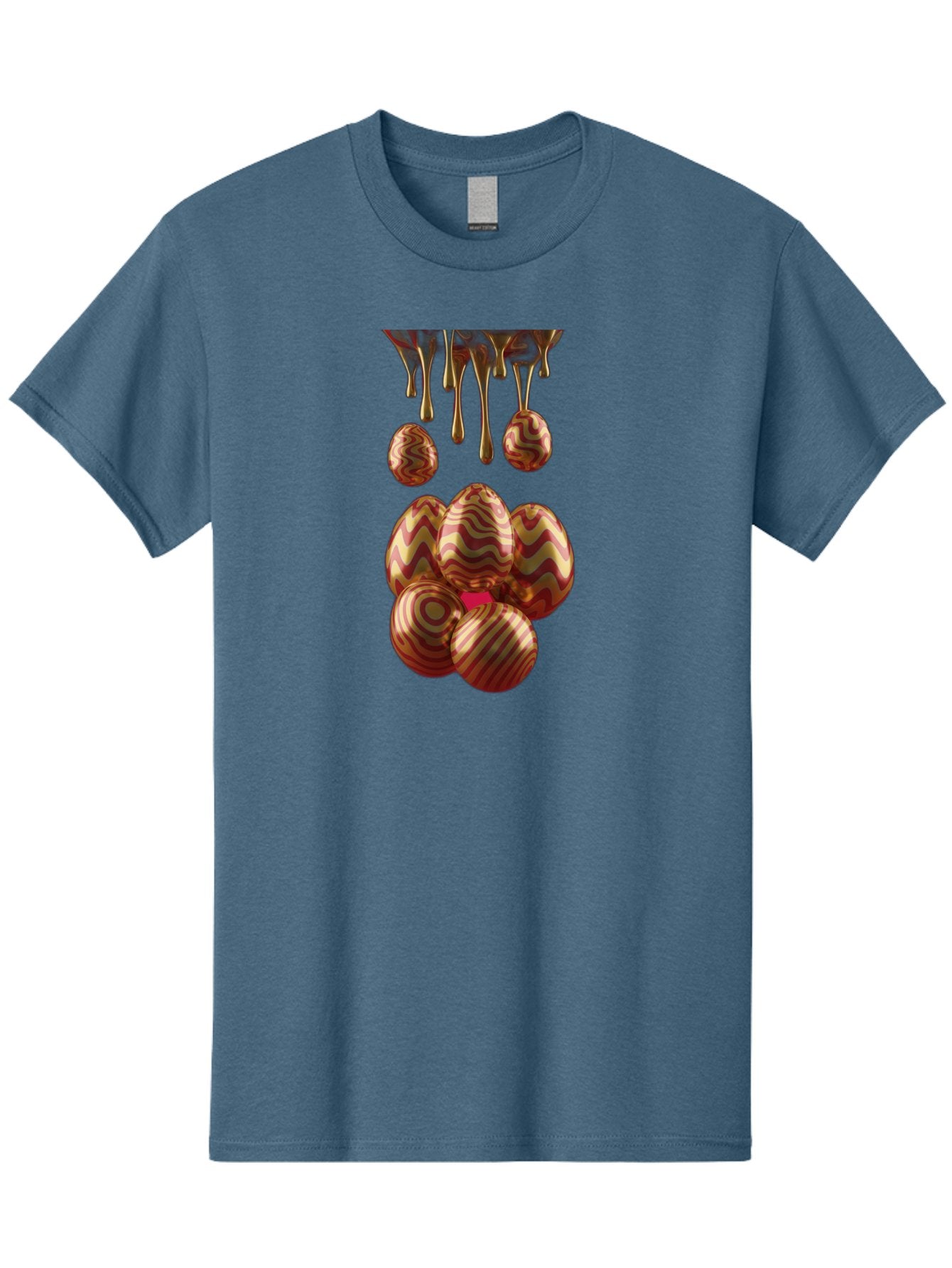Chocolate-Easter-Eggs Men'S Graphic Tee, 100% Cotton, Comfortable Casual Summer Wear, Machine Washable, Chocolate Covered Eggs, Patterned Eggs, Dripping Chocolate, Decadent Treats, Sweet Indulgence, Rich Desserts, Chocolate Lovers, Sweet Tooth Baa309