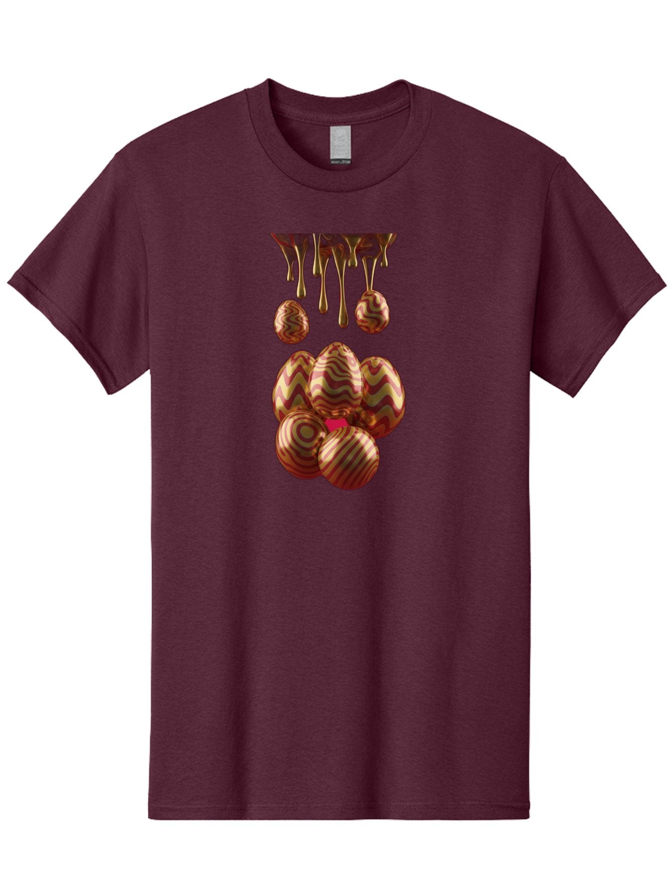 Chocolate-Easter-Eggs Men'S Graphic Tee, 100% Cotton, Comfortable Casual Summer Wear, Machine Washable, Chocolate Covered Eggs, Patterned Eggs, Dripping Chocolate, Decadent Treats, Sweet Indulgence, Rich Desserts, Chocolate Lovers, Sweet Tooth Baa309 15