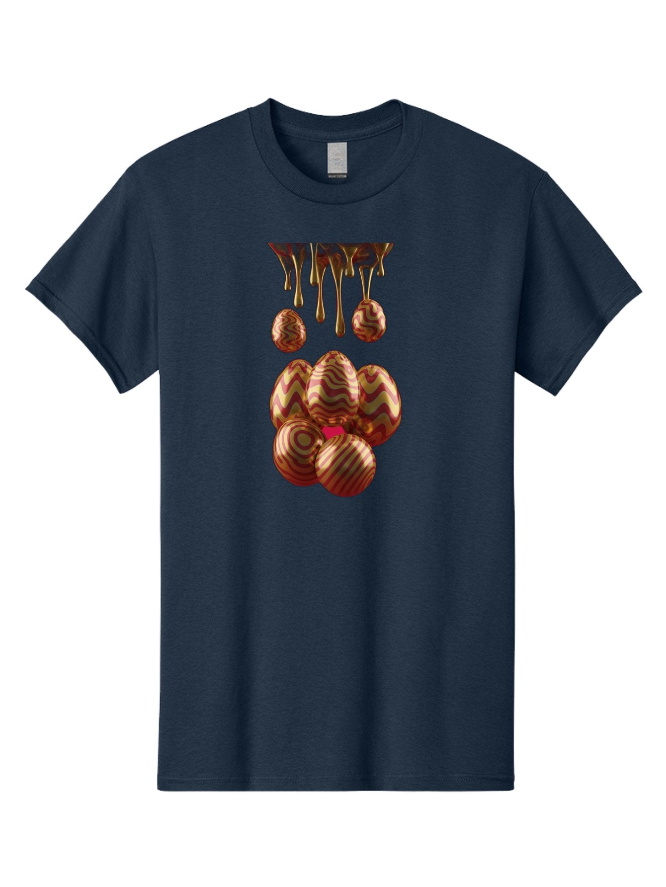 Chocolate-Easter-Eggs Men'S Graphic Tee, 100% Cotton, Comfortable Casual Summer Wear, Machine Washable, Chocolate Covered Eggs, Patterned Eggs, Dripping Chocolate, Decadent Treats, Sweet Indulgence, Rich Desserts, Chocolate Lovers, Sweet Tooth Baa309 6
