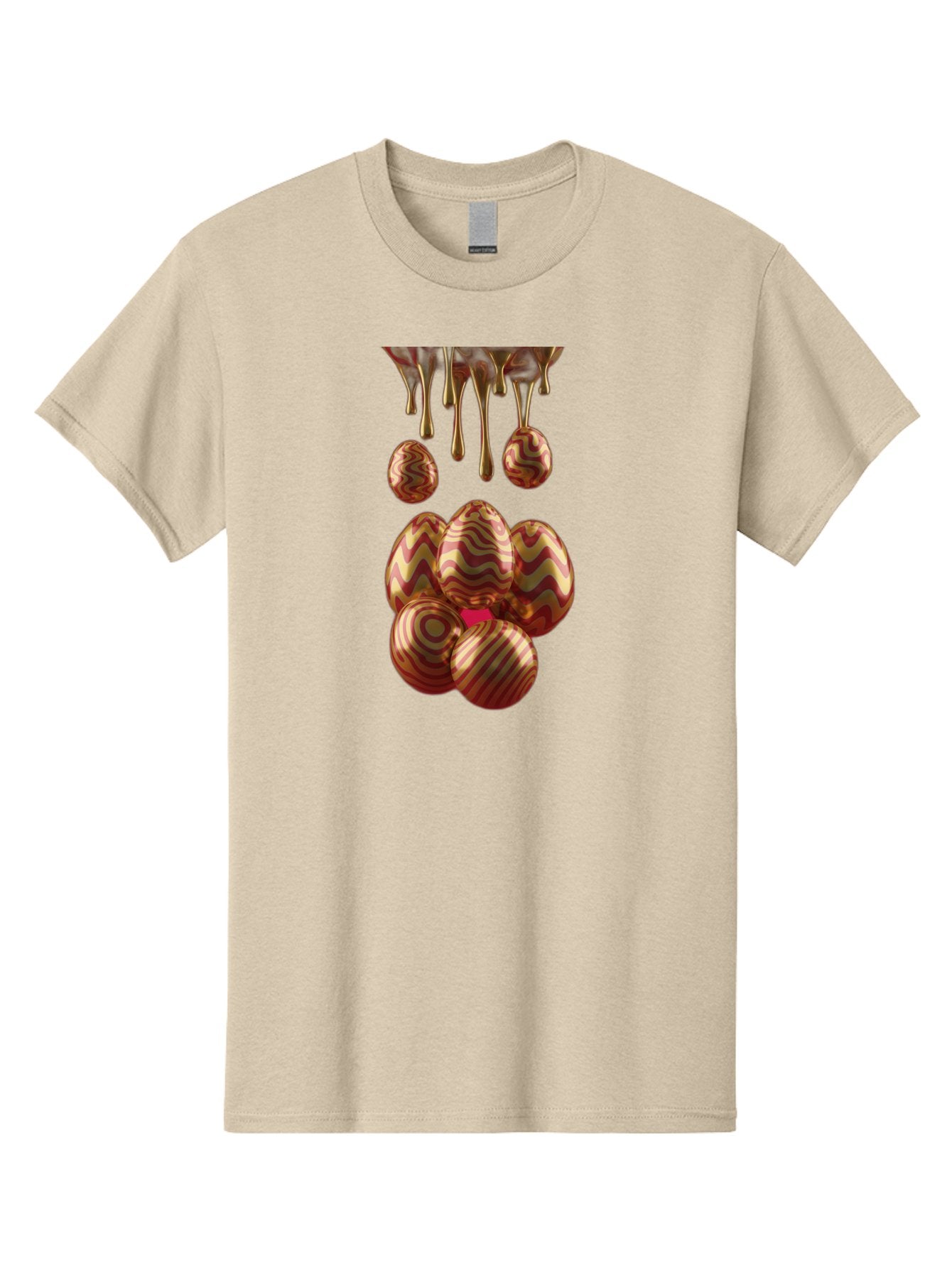 Chocolate-Easter-Eggs Men'S Graphic Tee, 100% Cotton, Comfortable Casual Summer Wear, Machine Washable, Chocolate Covered Eggs, Patterned Eggs, Dripping Chocolate, Decadent Treats, Sweet Indulgence, Rich Desserts, Chocolate Lovers, Sweet Tooth Baa309 5