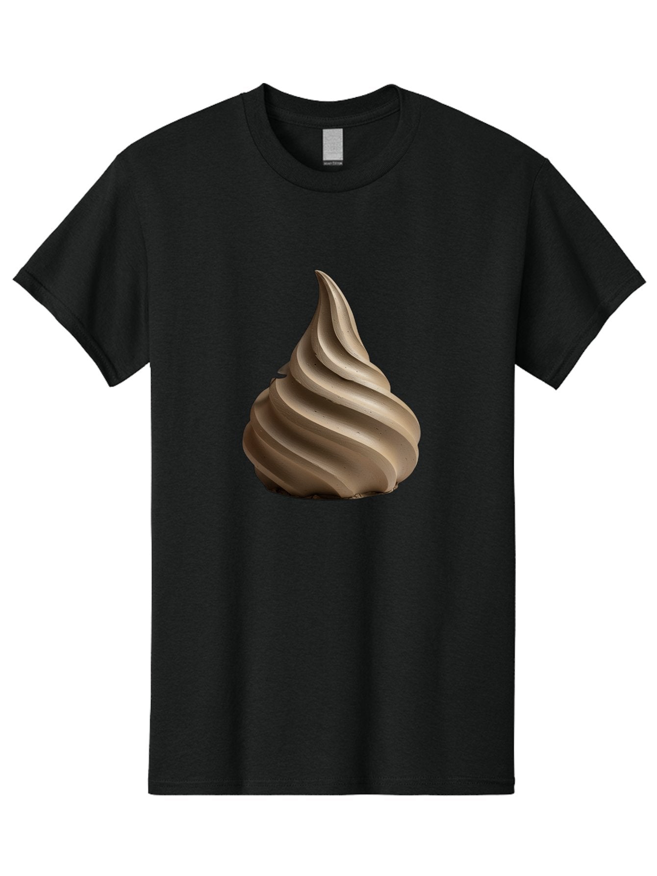 Chocolate-Soft-Serve Men'S Graphic Tee, 100% Cotton, Comfortable Casual Summer Wear, Machine Washable, Chocolate Soft-Serve Ice Cream, Swirly Ice Cream, Soft-Serve Swirl, Chocolate Treat, Creamy Dessert, Sweet Indulgence, Frozen Delight Baa312 5