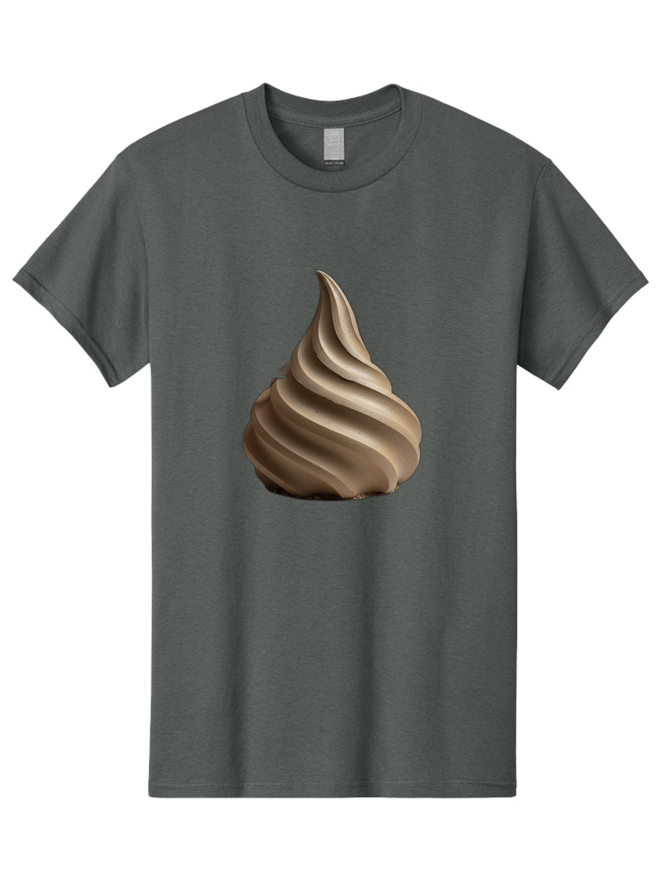 Chocolate-Soft-Serve Men'S Graphic Tee, 100% Cotton, Comfortable Casual Summer Wear, Machine Washable, Chocolate Soft-Serve Ice Cream, Swirly Ice Cream, Soft-Serve Swirl, Chocolate Treat, Creamy Dessert, Sweet Indulgence, Frozen Delight Baa312 8