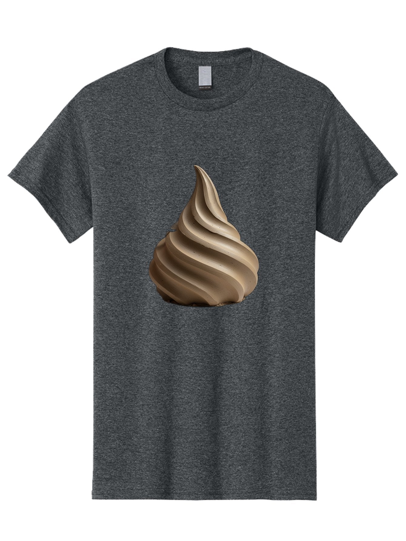 Chocolate-Soft-Serve Men'S Graphic Tee, 100% Cotton, Comfortable Casual Summer Wear, Machine Washable, Chocolate Soft-Serve Ice Cream, Swirly Ice Cream, Soft-Serve Swirl, Chocolate Treat, Creamy Dessert, Sweet Indulgence, Frozen Delight Baa312 10