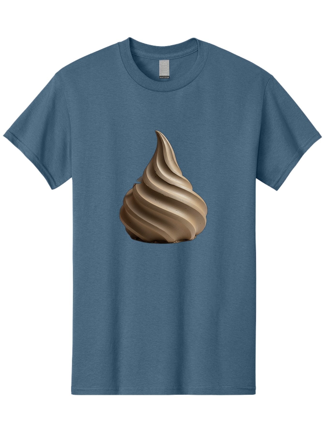 Chocolate-Soft-Serve Men'S Graphic Tee, 100% Cotton, Comfortable Casual Summer Wear, Machine Washable, Chocolate Soft-Serve Ice Cream, Swirly Ice Cream, Soft-Serve Swirl, Chocolate Treat, Creamy Dessert, Sweet Indulgence, Frozen Delight Baa312 3