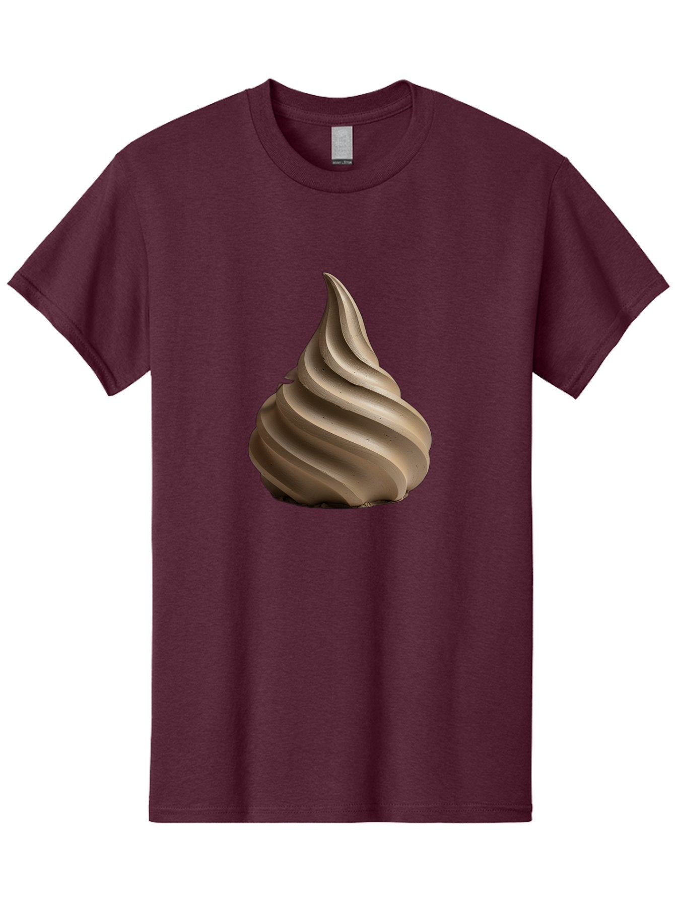 Chocolate-Soft-Serve Men'S Graphic Tee, 100% Cotton, Comfortable Casual Summer Wear, Machine Washable, Chocolate Soft-Serve Ice Cream, Swirly Ice Cream, Soft-Serve Swirl, Chocolate Treat, Creamy Dessert, Sweet Indulgence, Frozen Delight Baa312 12