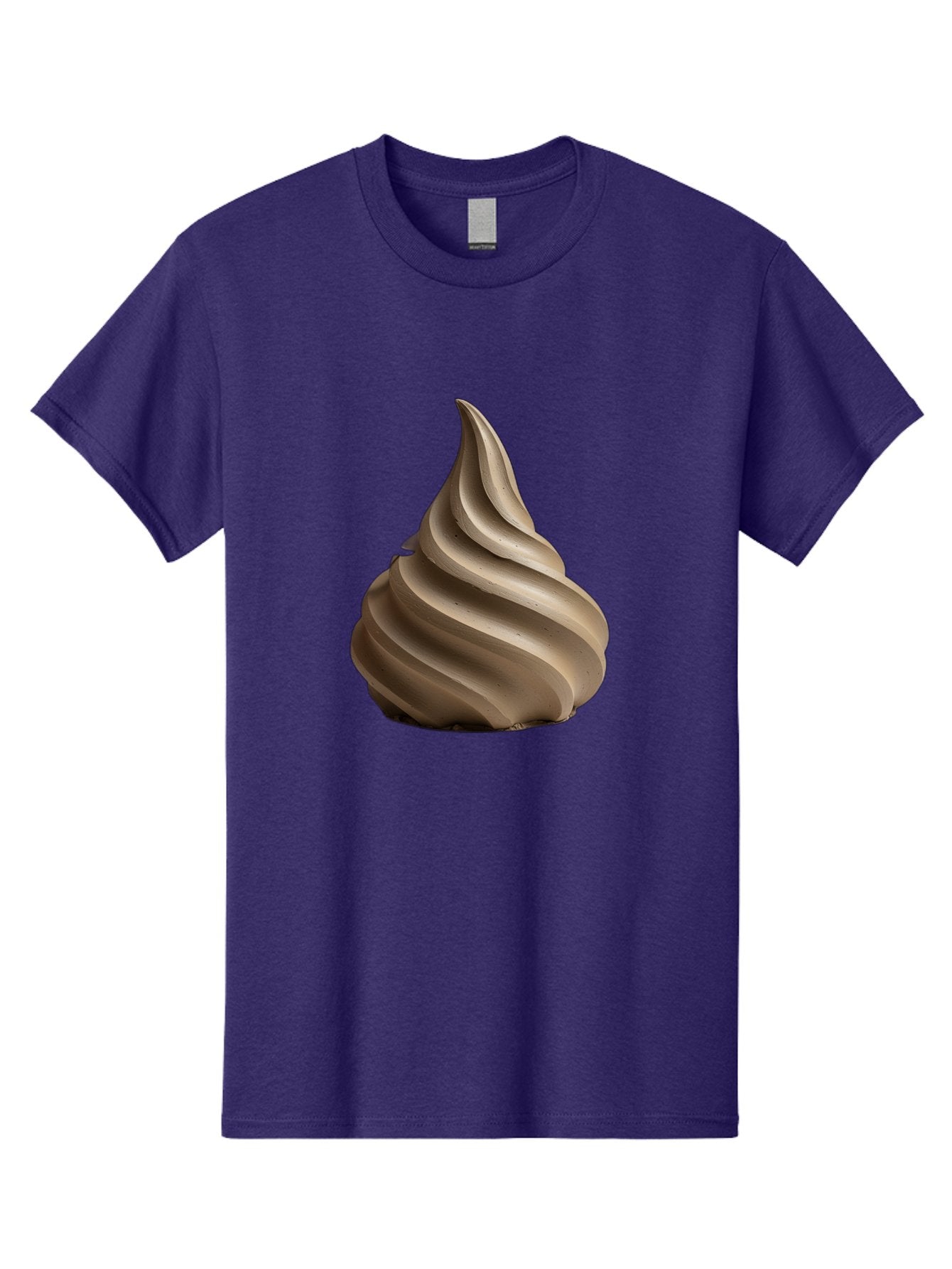 Chocolate-Soft-Serve Men'S Graphic Tee, 100% Cotton, Comfortable Casual Summer Wear, Machine Washable, Chocolate Soft-Serve Ice Cream, Swirly Ice Cream, Soft-Serve Swirl, Chocolate Treat, Creamy Dessert, Sweet Indulgence, Frozen Delight Baa312 11