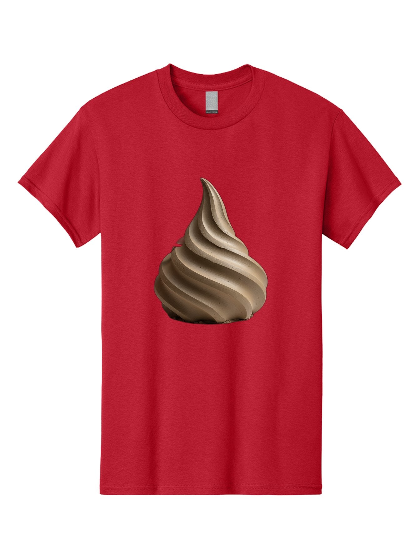 Chocolate-Soft-Serve Men'S Graphic Tee, 100% Cotton, Comfortable Casual Summer Wear, Machine Washable, Chocolate Soft-Serve Ice Cream, Swirly Ice Cream, Soft-Serve Swirl, Chocolate Treat, Creamy Dessert, Sweet Indulgence, Frozen Delight Baa312 9