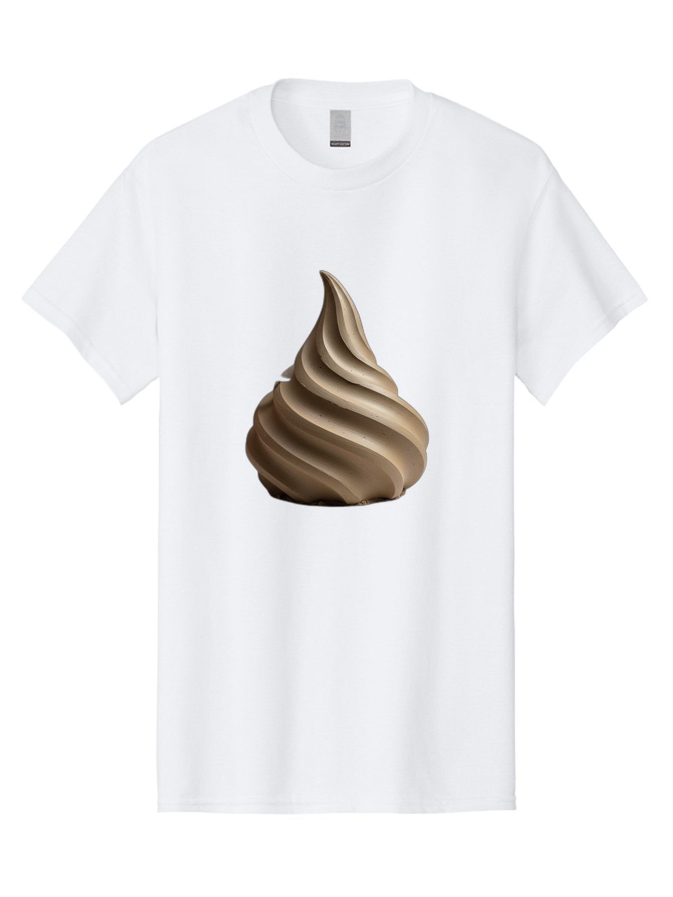Chocolate-Soft-Serve Men'S Graphic Tee, 100% Cotton, Comfortable Casual Summer Wear, Machine Washable, Chocolate Soft-Serve Ice Cream, Swirly Ice Cream, Soft-Serve Swirl, Chocolate Treat, Creamy Dessert, Sweet Indulgence, Frozen Delight Baa312 7