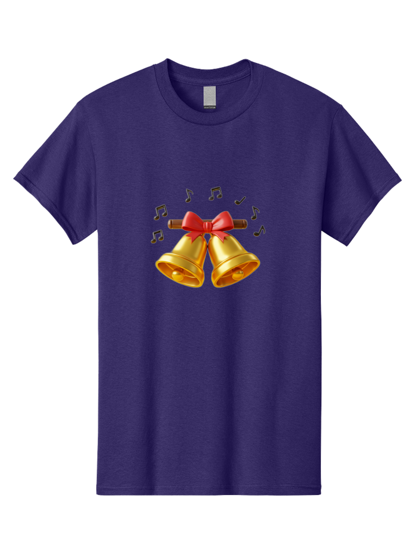 Christmas-Bells-1 Men'S Graphic Tee, 100% Cotton, Comfortable Casual Summer Wear, Machine Washable, Golden Christmas Bells, Red Bow, Festive Decor, Holiday Season, Jingling Sound, Musical Notes, Celebration, Joyful Atmosphere, Merry Christmas, Baa313 27