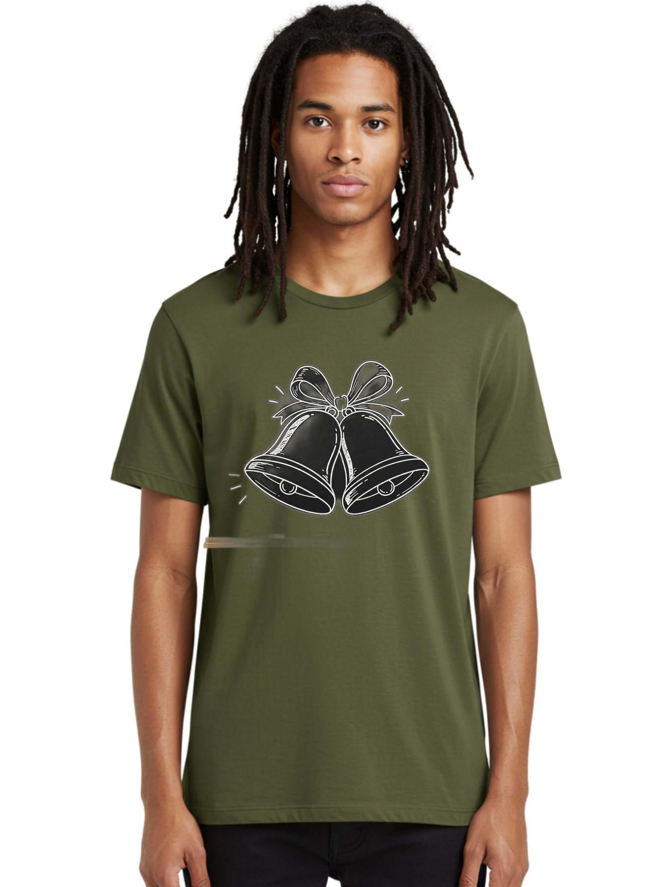 Christmas-Bells-2 Men'S Graphic Tee, 100% Cotton, Comfortable Casual Summer Wear, Machine Washable, Christmas Bells, Festive Decorations, Holiday Cheer, Jingling Bells, Merry Christmas, Christmas Illustrations, Winter Wonderland, Baa314 24