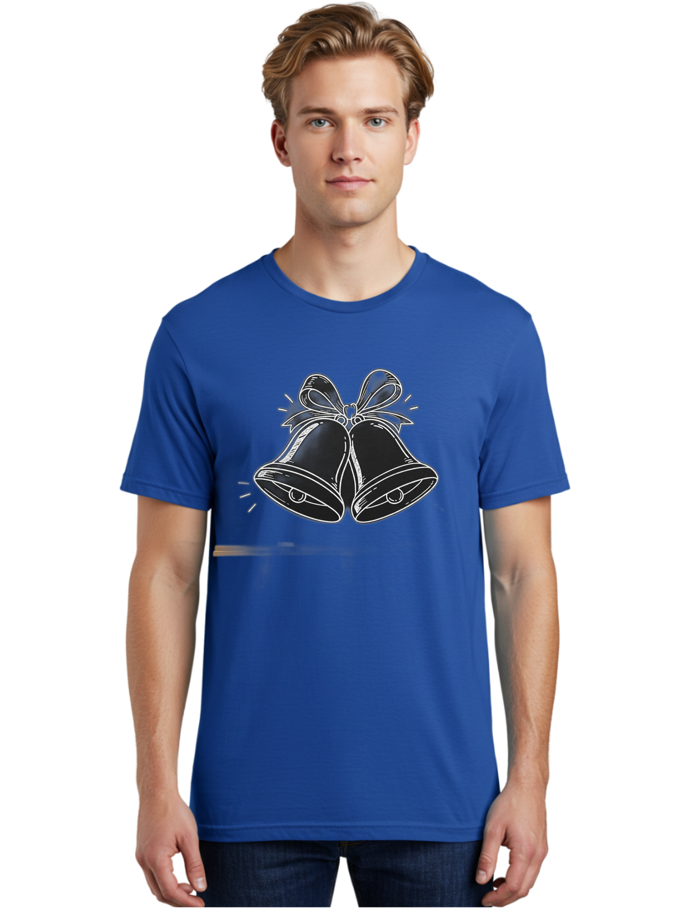 Christmas-Bells-2 Men'S Graphic Tee, 100% Cotton, Comfortable Casual Summer Wear, Machine Washable, Christmas Bells, Festive Decorations, Holiday Cheer, Jingling Bells, Merry Christmas, Christmas Illustrations, Winter Wonderland, Baa314 28