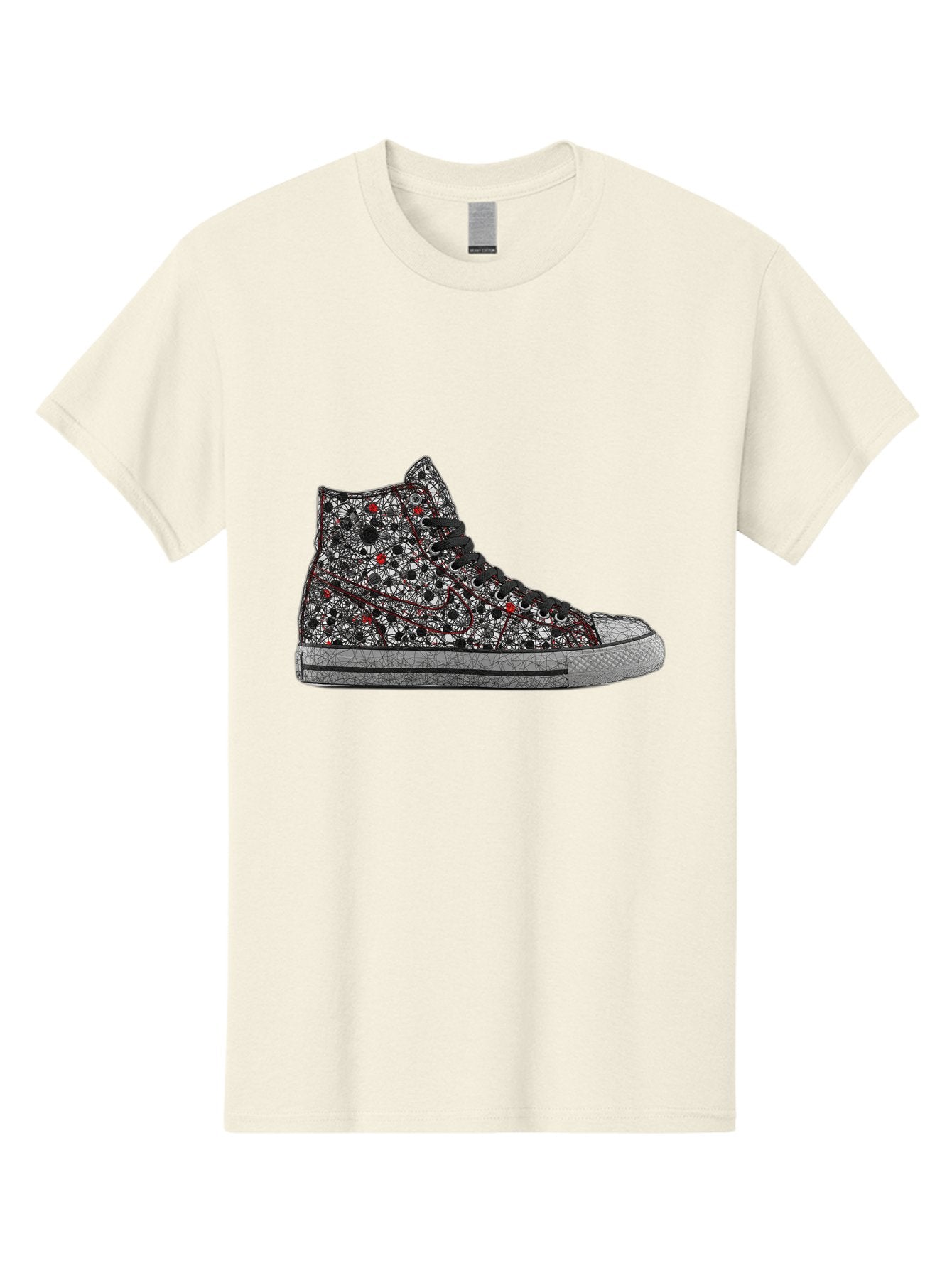 Chuck-Taylor-All-Star Men'S Graphic Tee, 100% Cotton, Comfortable Casual Summer Wear, Machine Washable, High Top Sneakers, Chunky Sole, Lace-Up Design, Floral Pattern, Bold Fashion, Statement Shoes, Converse Style, Canvas Material, Baa317 15