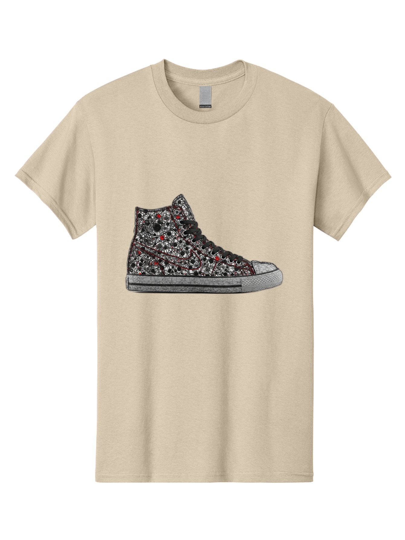 Chuck-Taylor-All-Star Men'S Graphic Tee, 100% Cotton, Comfortable Casual Summer Wear, Machine Washable, High Top Sneakers, Chunky Sole, Lace-Up Design, Floral Pattern, Bold Fashion, Statement Shoes, Converse Style, Canvas Material, Baa317 14