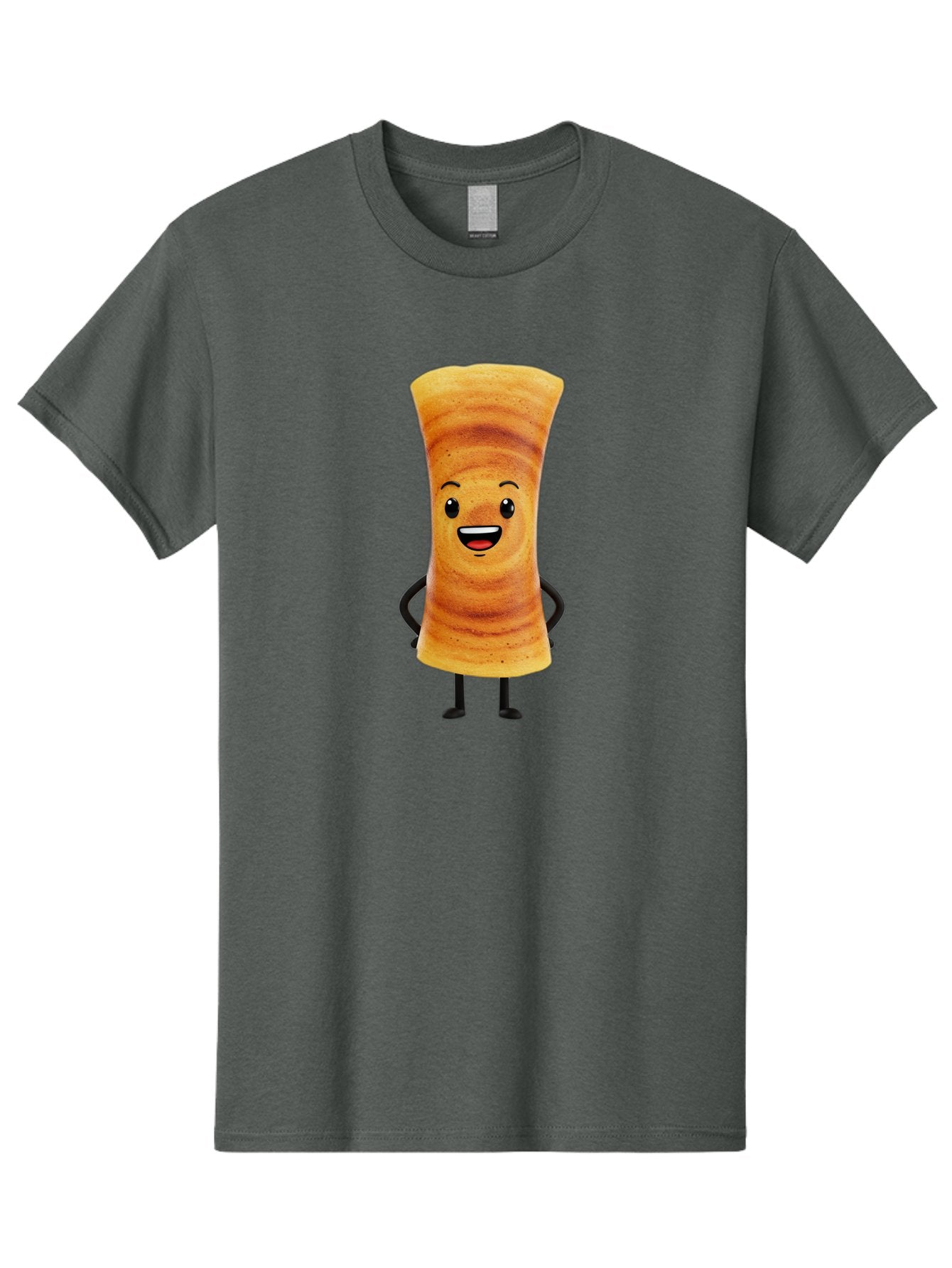 Cinnamon-Roll Men'S Graphic Tee, 100% Cotton, Comfortable Casual Summer Wear, Machine Washable, Cinnamon Roll Mascot, Smiling Pastry, Cartoon Food Character, Happy Baked Goods, Sweet Treat Personality, Adorable Dessert Icon, Baa318 3