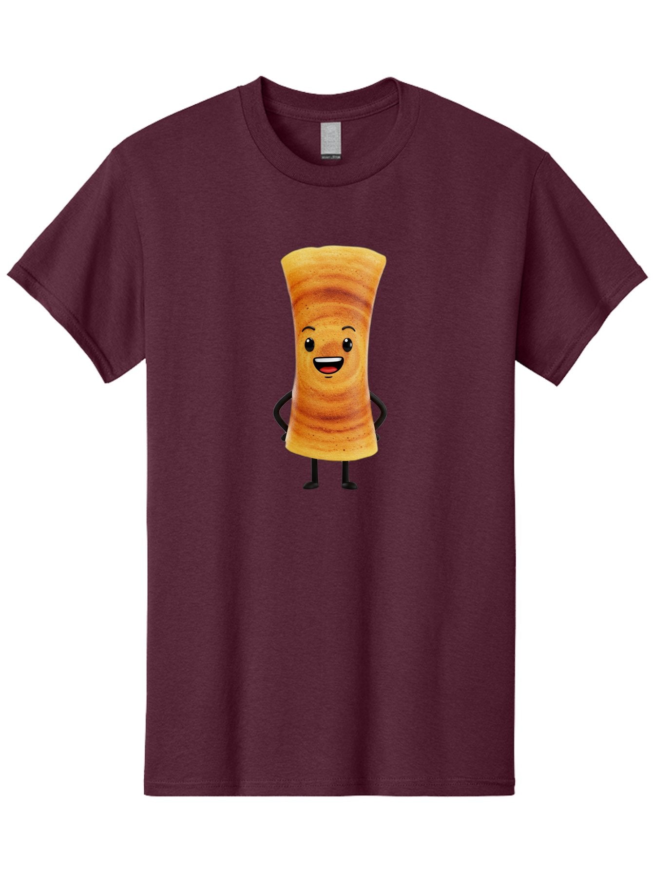 Cinnamon-Roll Men'S Graphic Tee, 100% Cotton, Comfortable Casual Summer Wear, Machine Washable, Cinnamon Roll Mascot, Smiling Pastry, Cartoon Food Character, Happy Baked Goods, Sweet Treat Personality, Adorable Dessert Icon, Baa318 6