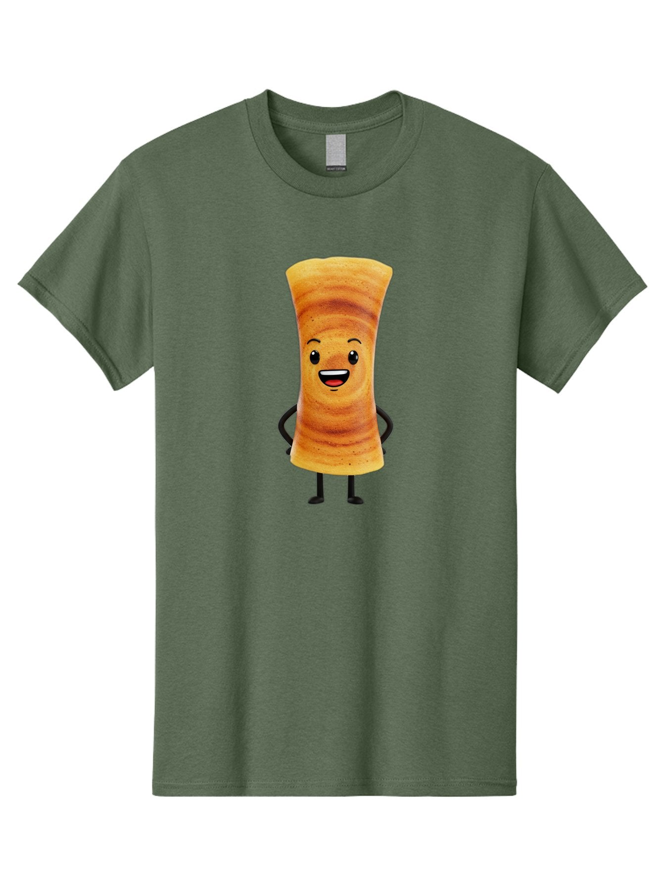 Cinnamon-Roll Men'S Graphic Tee, 100% Cotton, Comfortable Casual Summer Wear, Machine Washable, Cinnamon Roll Mascot, Smiling Pastry, Cartoon Food Character, Happy Baked Goods, Sweet Treat Personality, Adorable Dessert Icon, Baa318