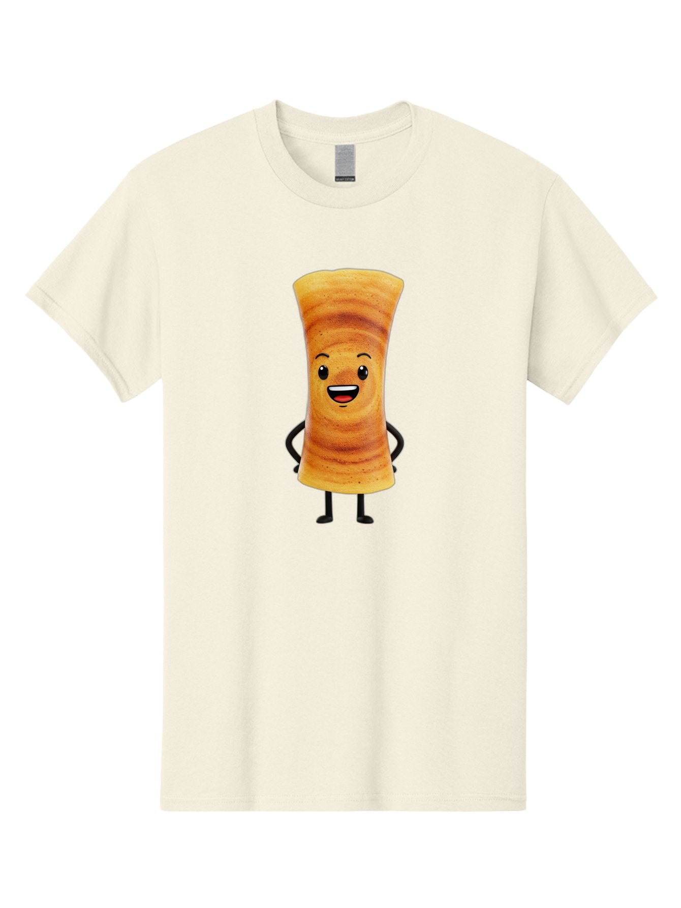 Cinnamon-Roll Men'S Graphic Tee, 100% Cotton, Comfortable Casual Summer Wear, Machine Washable, Cinnamon Roll Mascot, Smiling Pastry, Cartoon Food Character, Happy Baked Goods, Sweet Treat Personality, Adorable Dessert Icon, Baa318 15