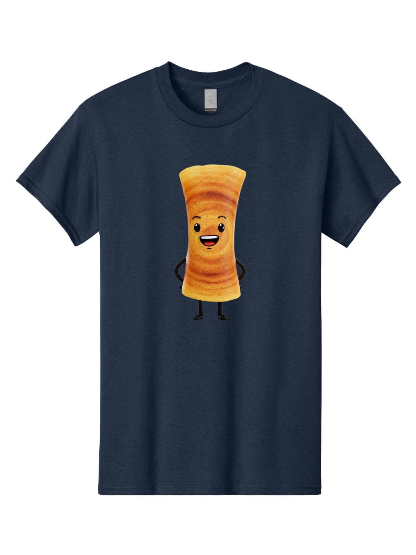 Cinnamon-Roll Men'S Graphic Tee, 100% Cotton, Comfortable Casual Summer Wear, Machine Washable, Cinnamon Roll Mascot, Smiling Pastry, Cartoon Food Character, Happy Baked Goods, Sweet Treat Personality, Adorable Dessert Icon, Baa318 8