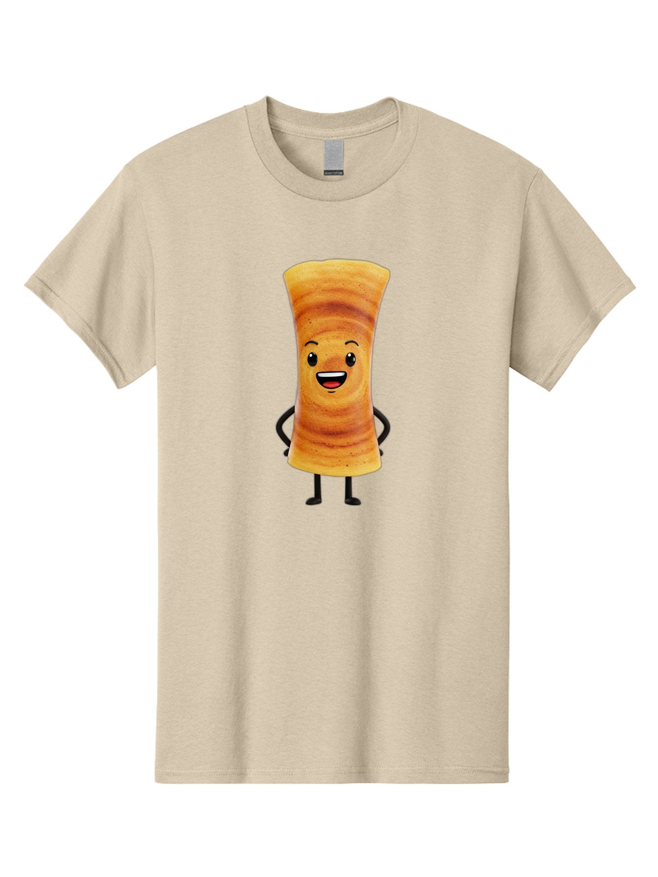 Cinnamon-Roll Men'S Graphic Tee, 100% Cotton, Comfortable Casual Summer Wear, Machine Washable, Cinnamon Roll Mascot, Smiling Pastry, Cartoon Food Character, Happy Baked Goods, Sweet Treat Personality, Adorable Dessert Icon, Baa318 12