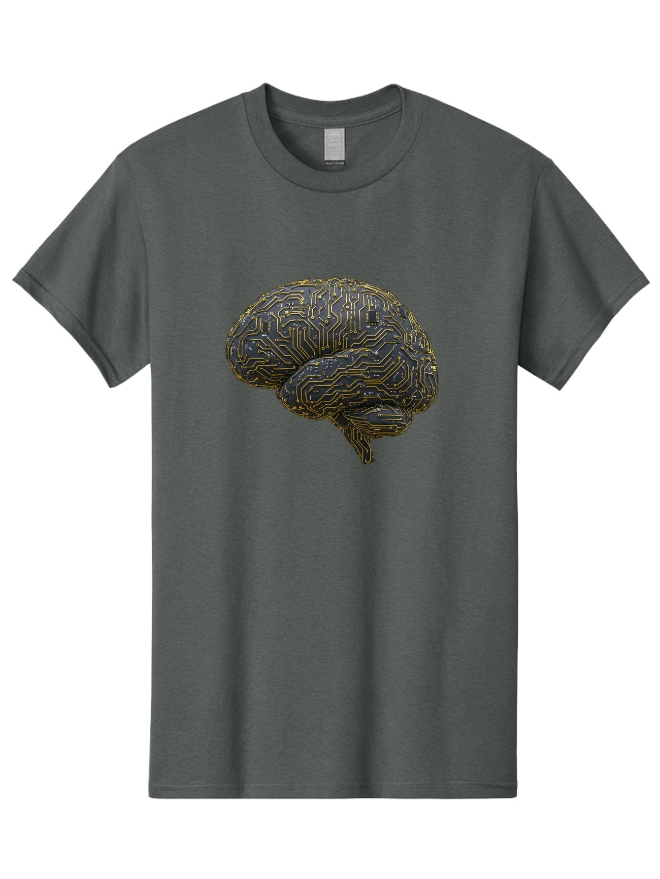 Circuit-Brain Men'S Graphic Tee, 100% Cotton, Comfortable Casual Summer Wear, Machine Washable, Human Brain, Circuit Board, Artificial Intelligence, Neural Networks, Cognitive Computing, Machine Learning, Futuristic Technology Baa319 12