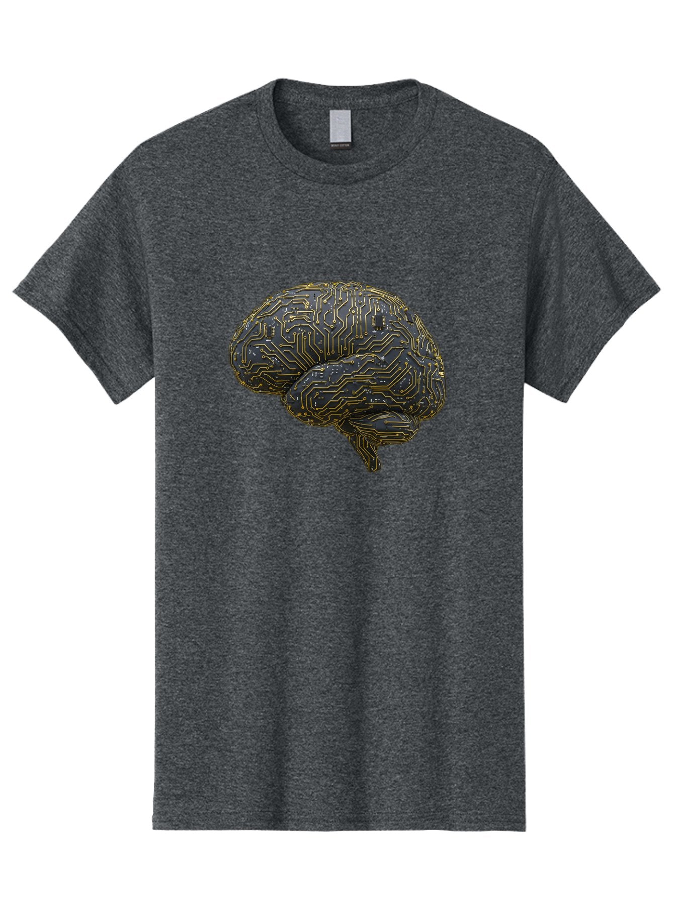 Circuit-Brain Men'S Graphic Tee, 100% Cotton, Comfortable Casual Summer Wear, Machine Washable, Human Brain, Circuit Board, Artificial Intelligence, Neural Networks, Cognitive Computing, Machine Learning, Futuristic Technology Baa319 8