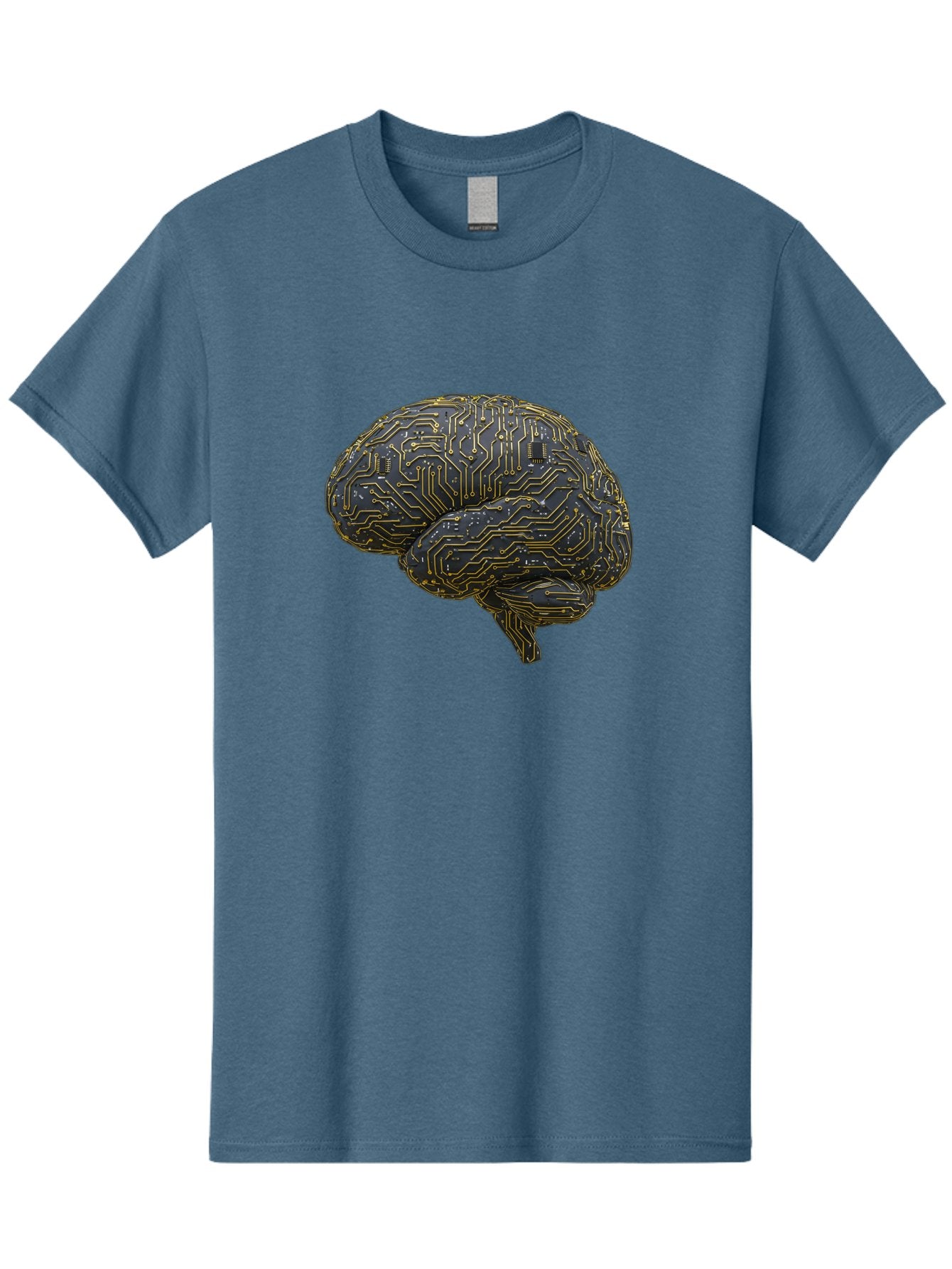 Circuit-Brain Men'S Graphic Tee, 100% Cotton, Comfortable Casual Summer Wear, Machine Washable, Human Brain, Circuit Board, Artificial Intelligence, Neural Networks, Cognitive Computing, Machine Learning, Futuristic Technology Baa319 11